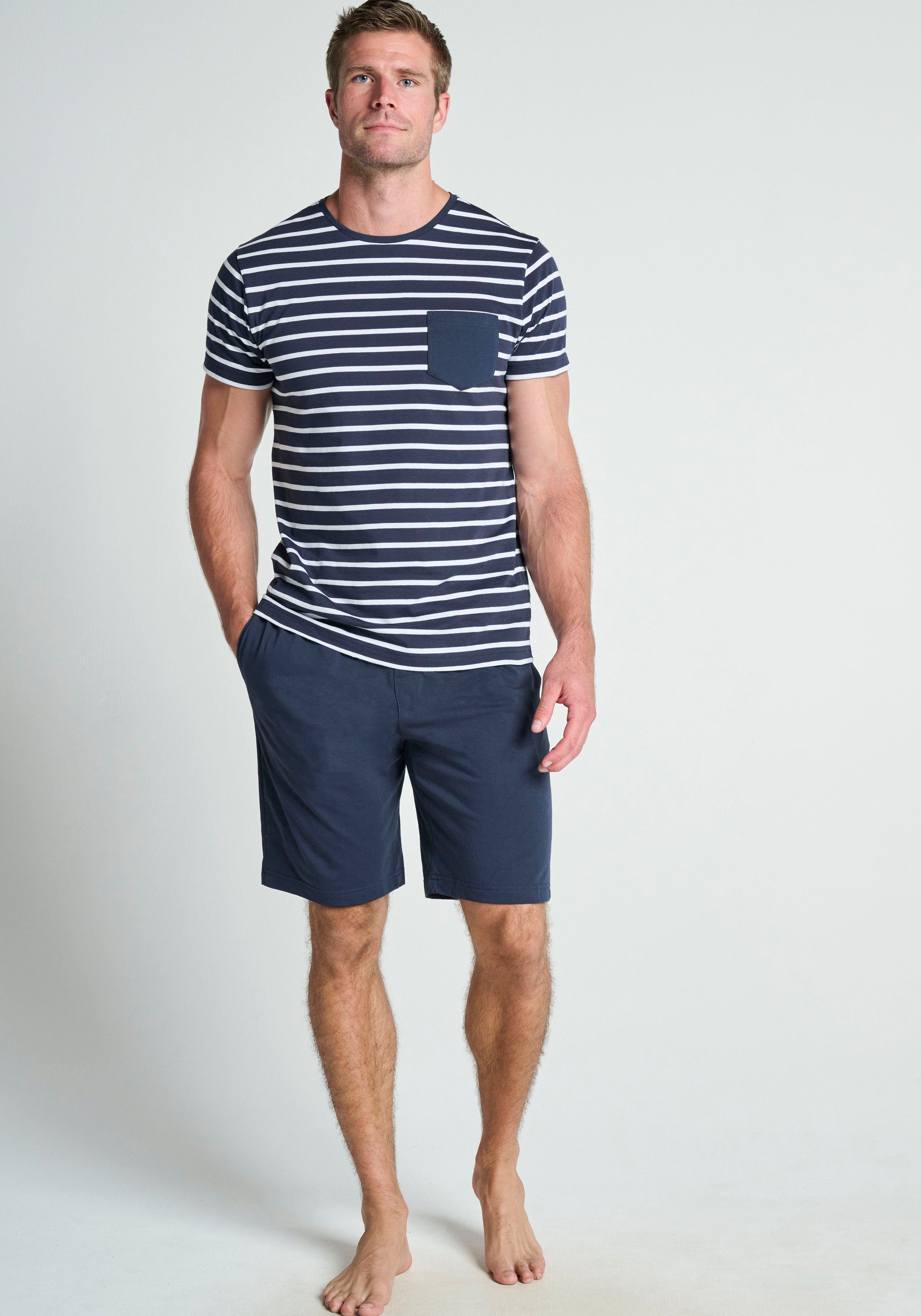2 tlg) (Set, Stripe Cotton Nautical Pyjama Jockey