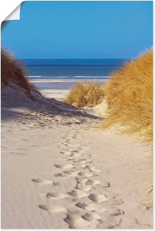 Artland Wandbild Weg zum Strand, Strand (1 St), als Alubild, Leinwandbild,  Wandaufkleber oder Poster in versch. Größen