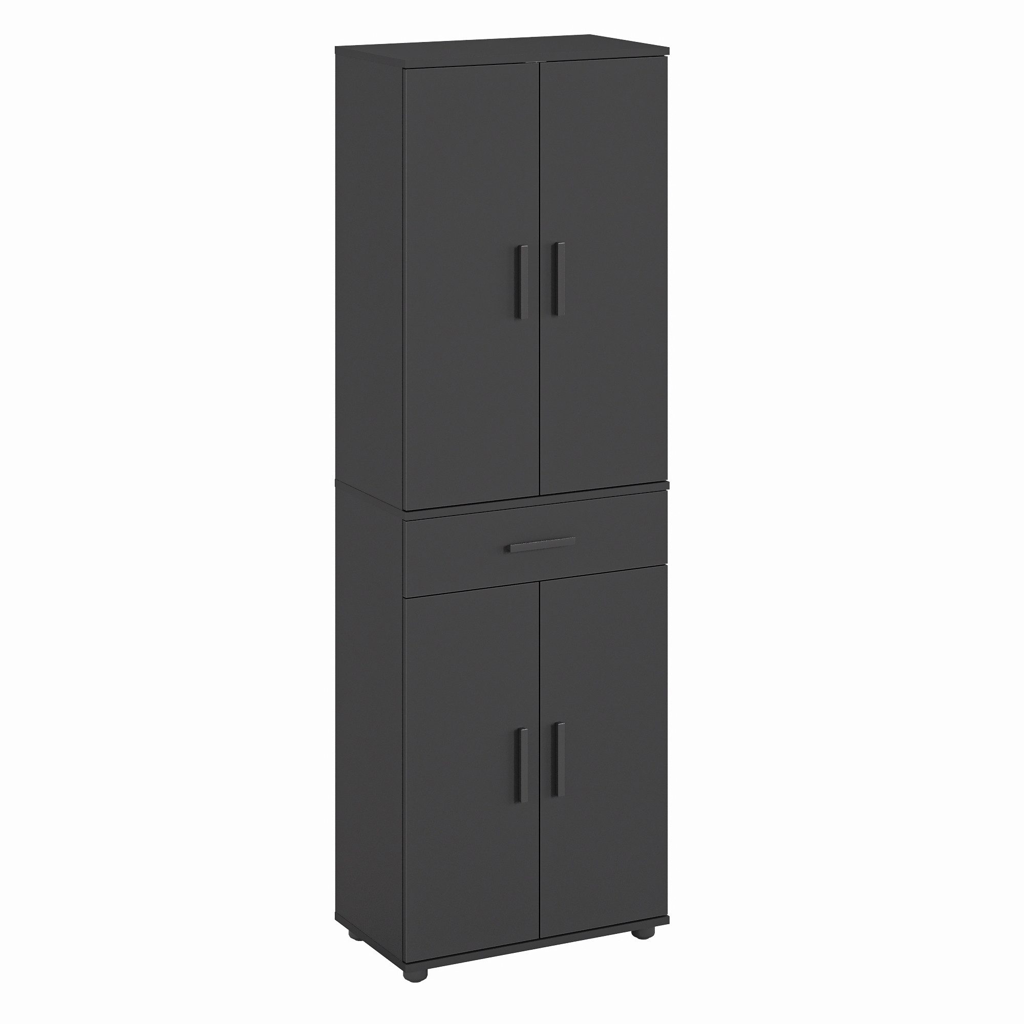 KOMTO Kleiderschrank Porto 180 Mehrzweckschrank Schrank, Kleiderschrank mit 1 Schublade Hochschrank, Büroschrank, Bücherschrank mit 4 Türen 180х34х60 cm