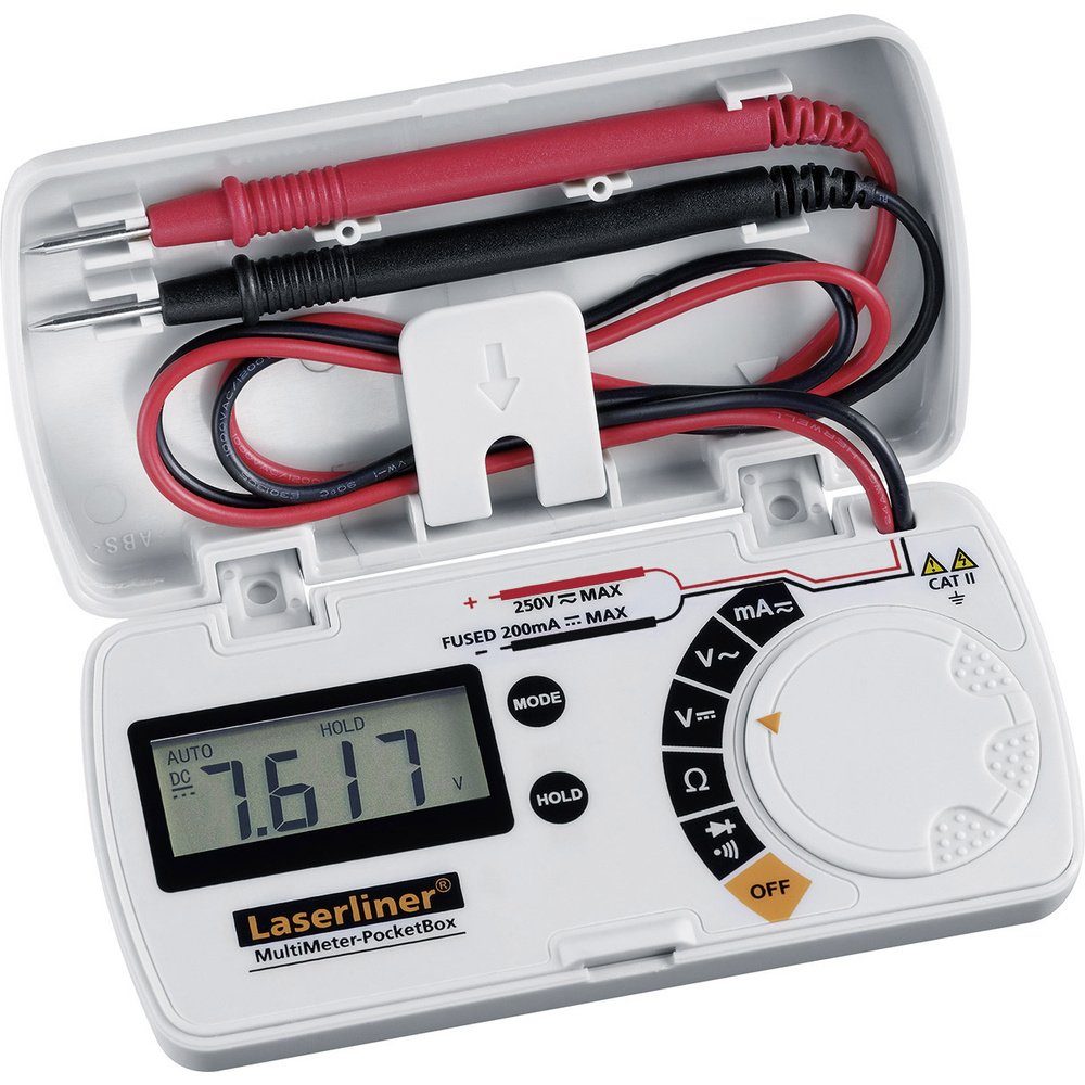 Spannungsprüfer Laserliner Pocket Box Hand-Multimeter digital CAT II 250 V Anzeige (