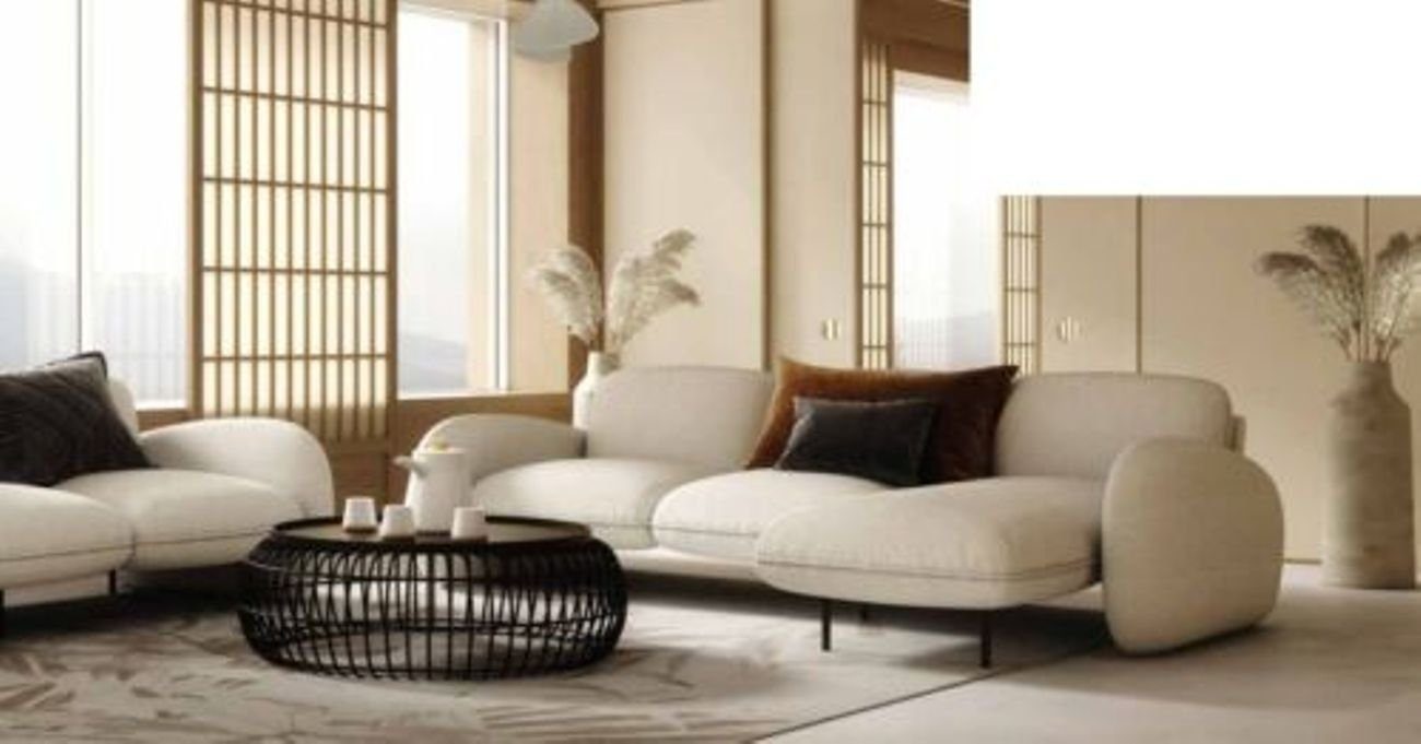 Xlmoebel Ecksofa Komfortables Designer-Sofa in elegantem Grau, 1 Teile, Hergestellt in Europa