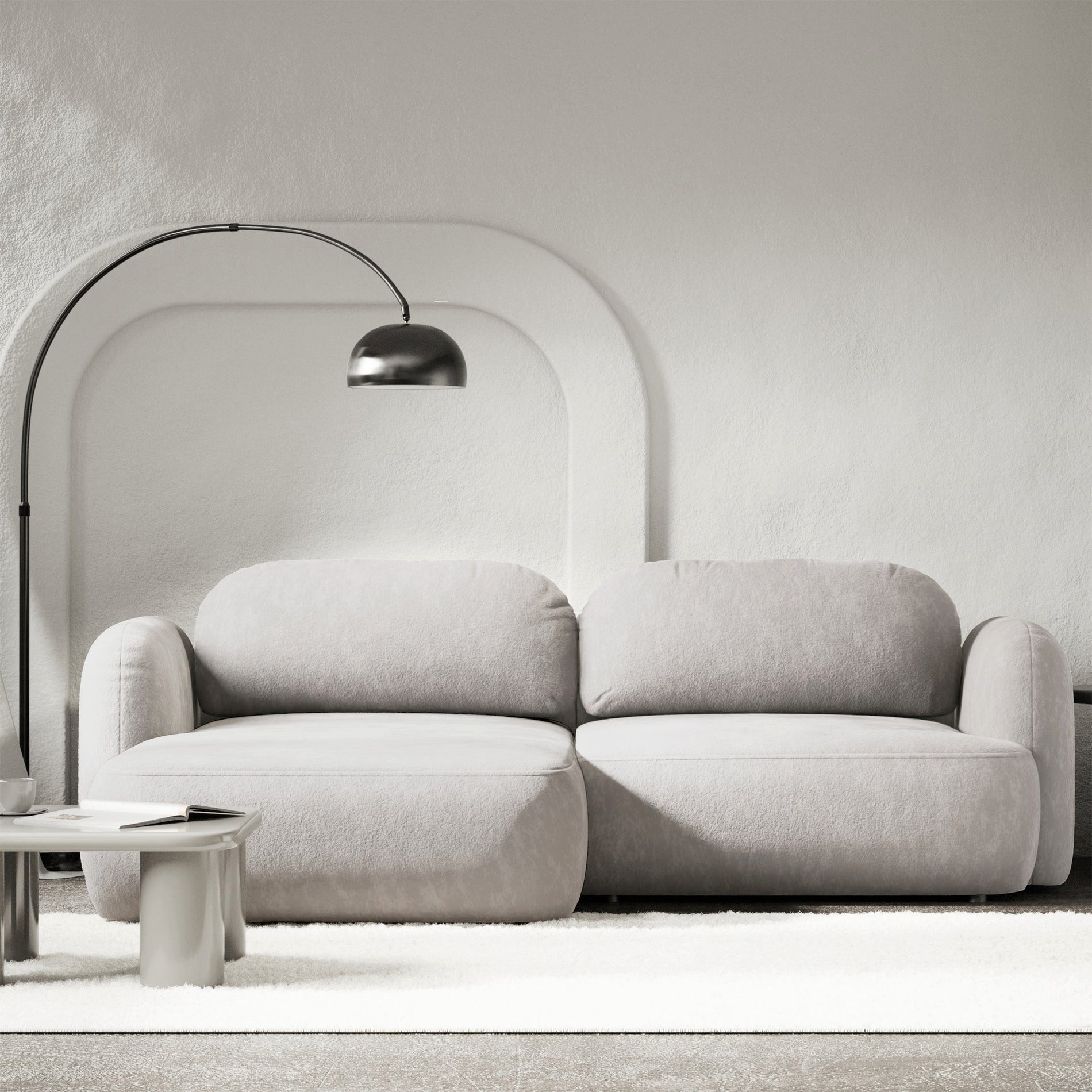 Selsey Ecksofa TVOYA, mit Schlaffunktion, Bouclé, 4-Sitzer 267 cm