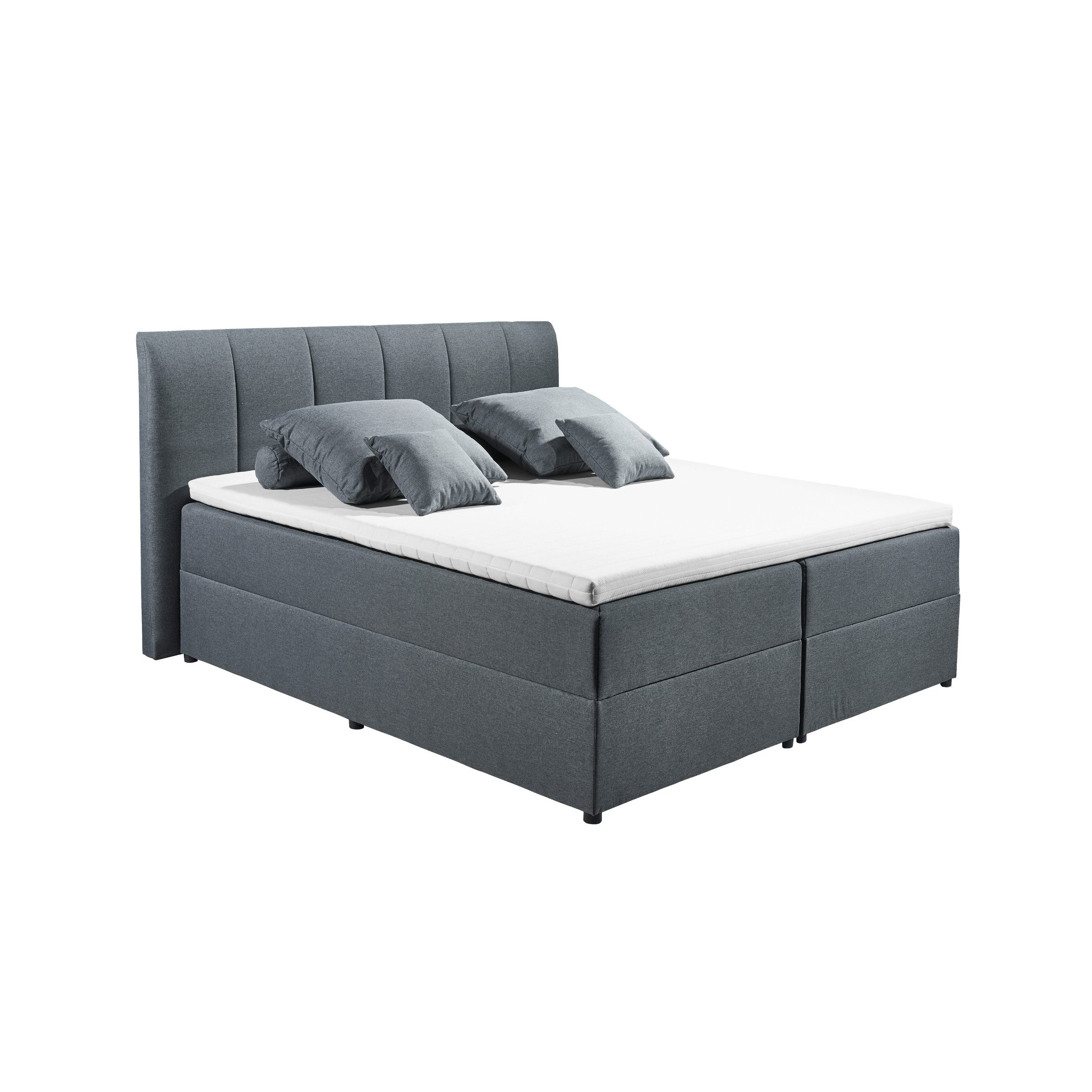 freiraum Polsterbett Granada, Liegefläche 180x200 cm, in anthrazit - 200x120x210 (BxHxT)