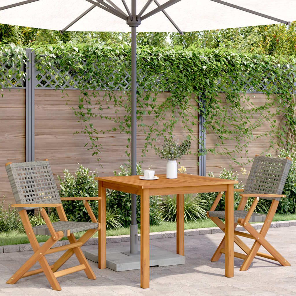 vidaXL Gartenstuhl Gartenstühle 2 Stk. Grau günstig online kaufen