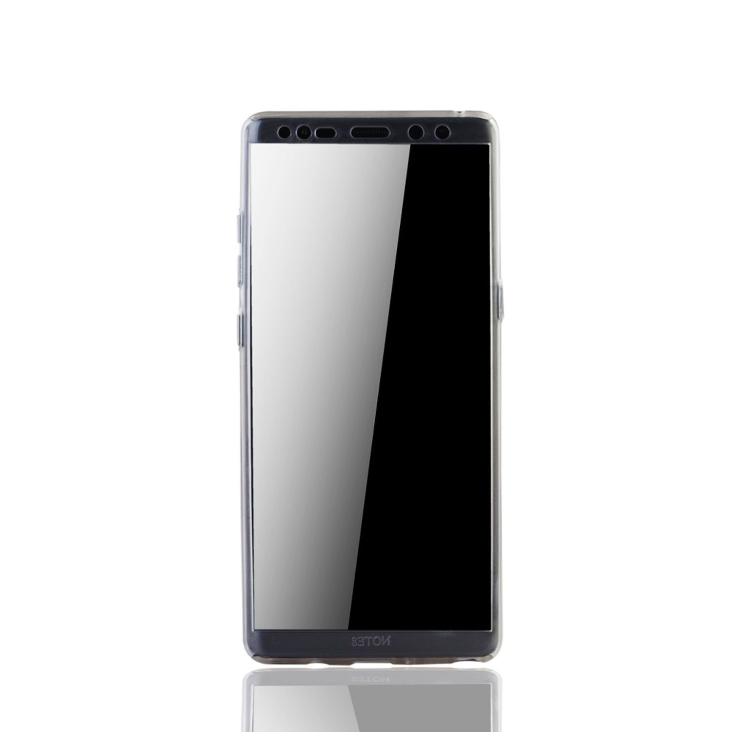 König Design Handyhülle Samsung Galaxy Note 8, Samsung Galaxy Note 8 Handyhülle 360 Grad Schutz Full Cover Transparent