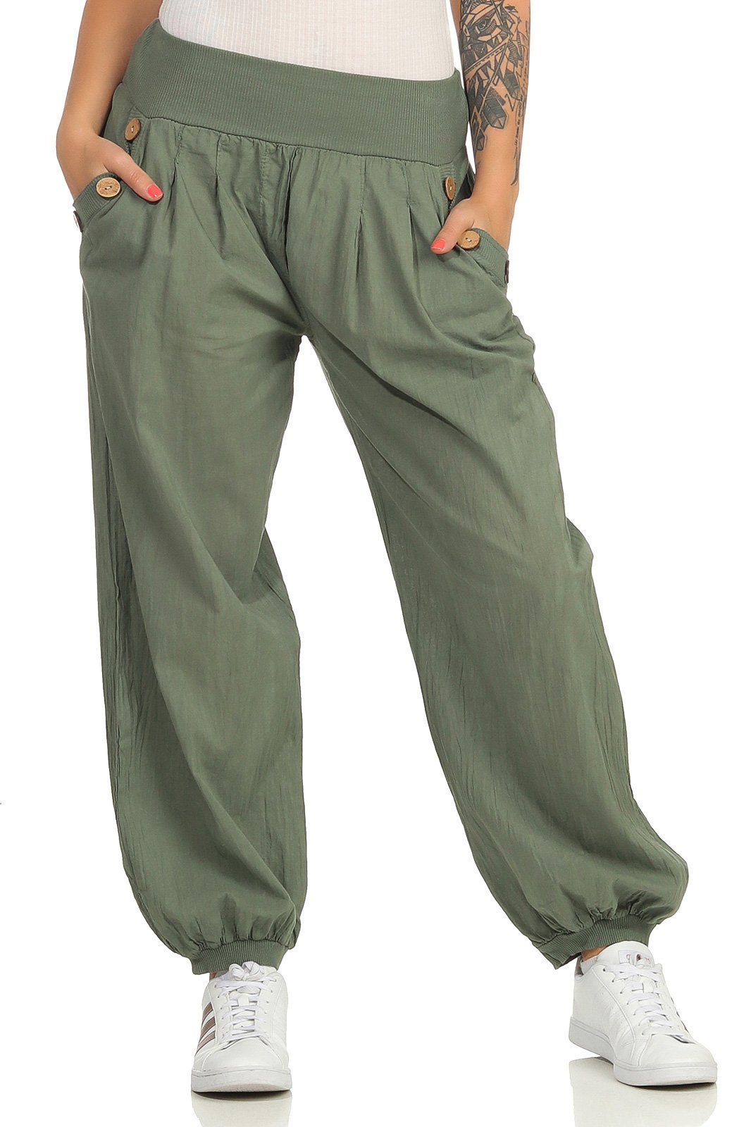 CLEO STYLE Pumphose Damen Sommerhose 401 günstig online kaufen