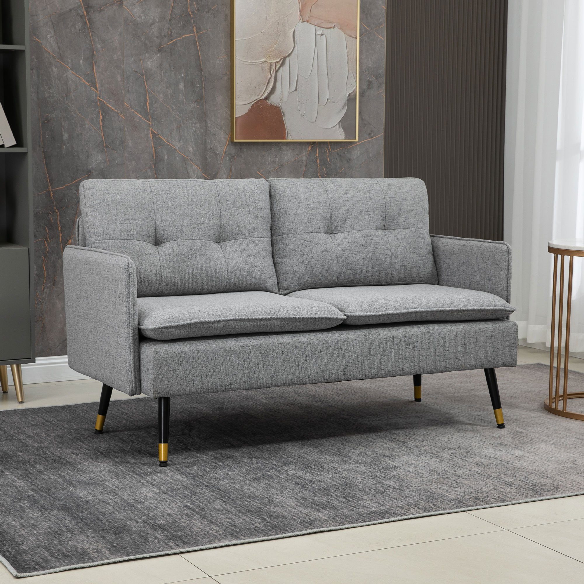 HOMCOM Sofa Couch mit Dickem Kissen, günstig online kaufen