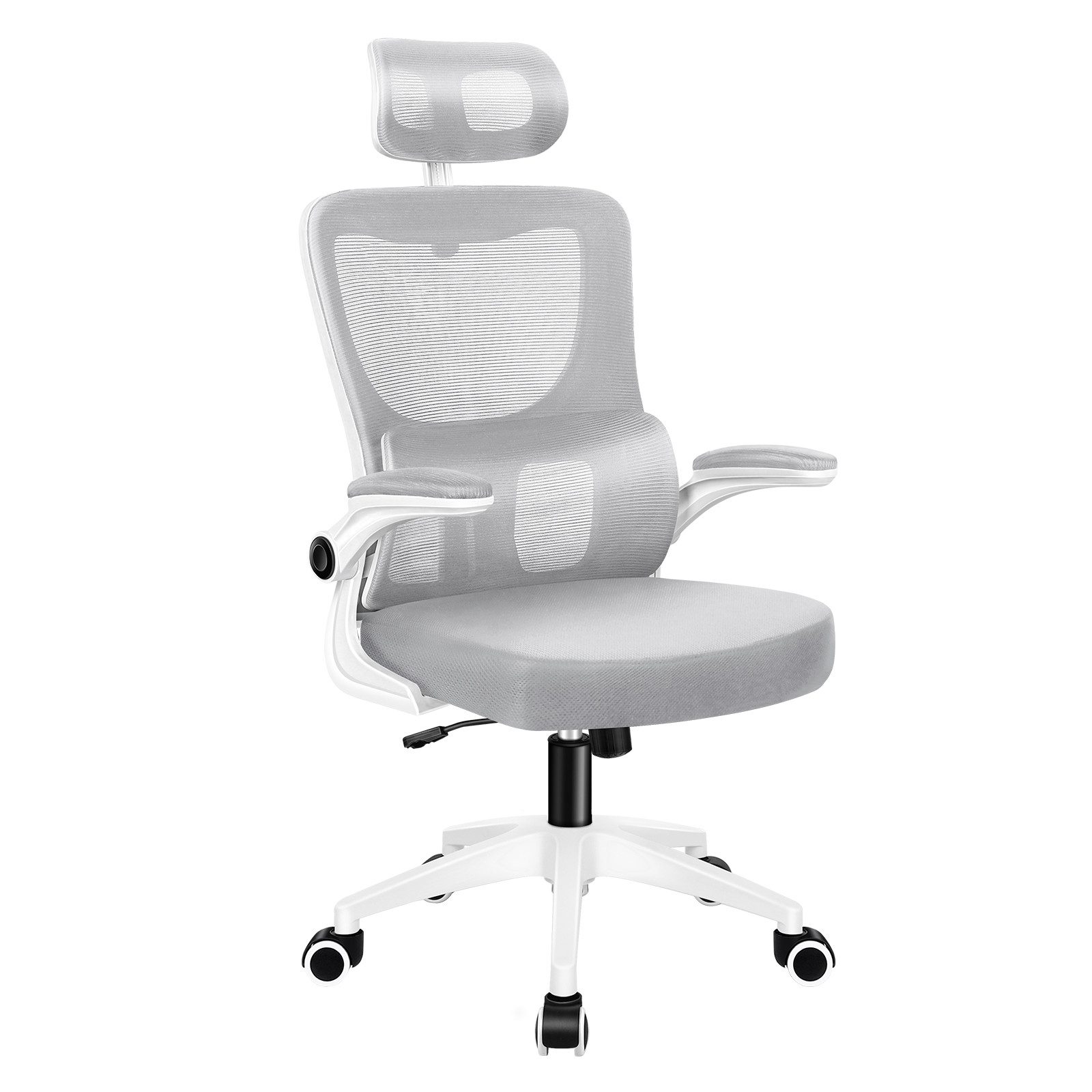 ALFORDSON Bürostuhl Ergonomischer, atmungsaktives Netzgewebe, (1 St), Selbsteinstellende Lendenwirbelstütze, 120° Neigungsverstellung