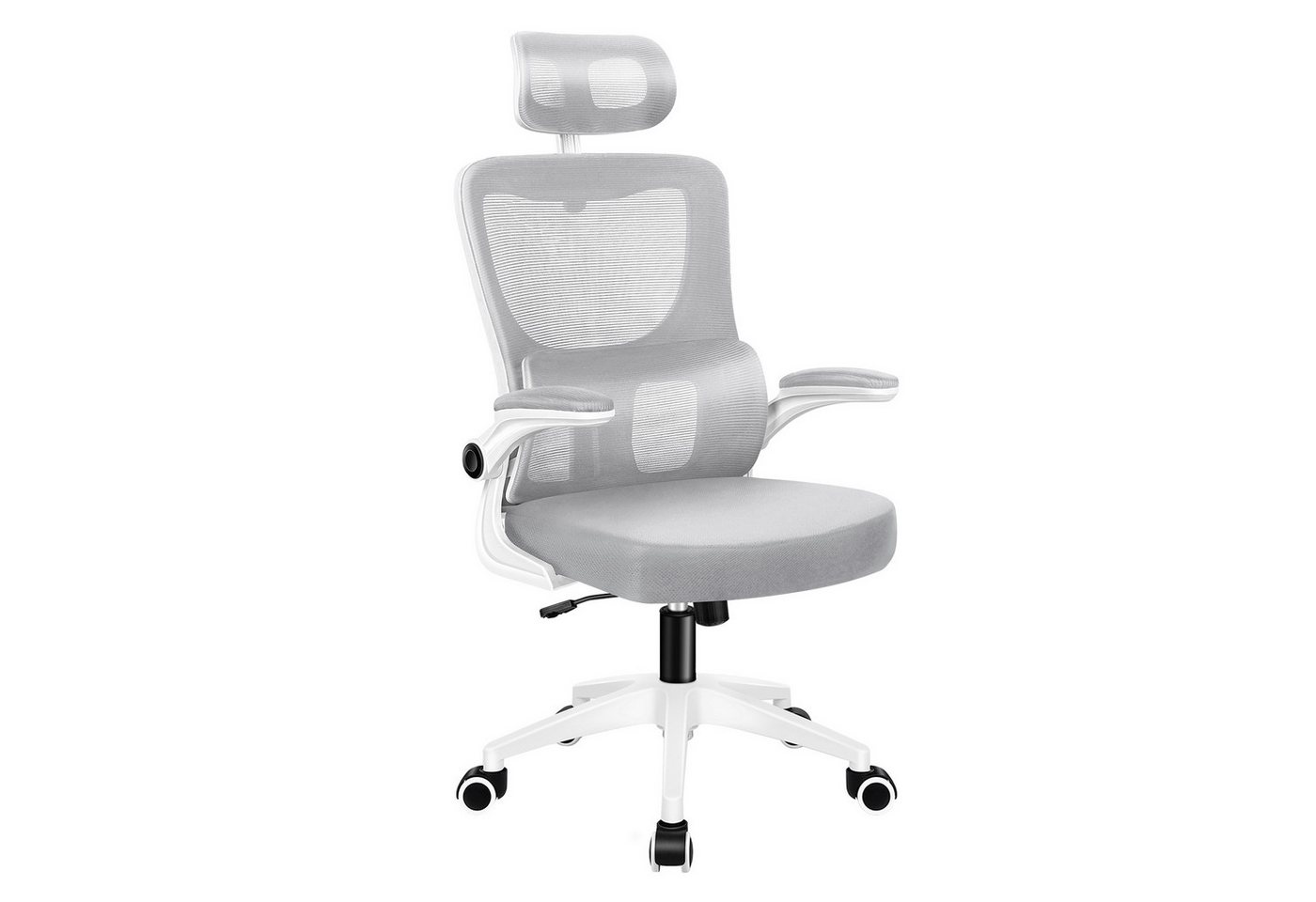 ALFORDSON Bürostuhl Ergonomischer, atmungsaktives Netzgewebe, (1 St), Selbsteinstellende Lendenwirbelstütze, 120° Neigungsverstellung