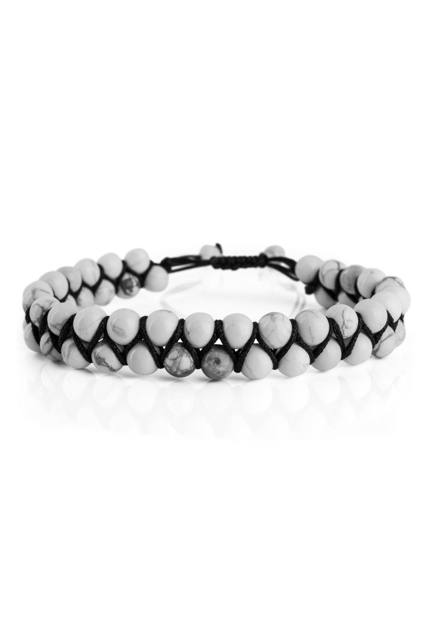 Armband Sensei Perlenarmband - Marmor Weiß