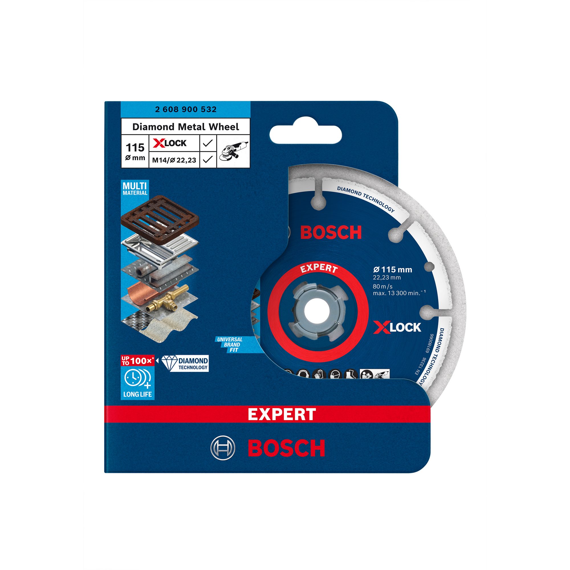 BOSCH Sägeblatt Bosch Professional X-LOCK Diamanttrennscheibe EXPERT Diamond Metal