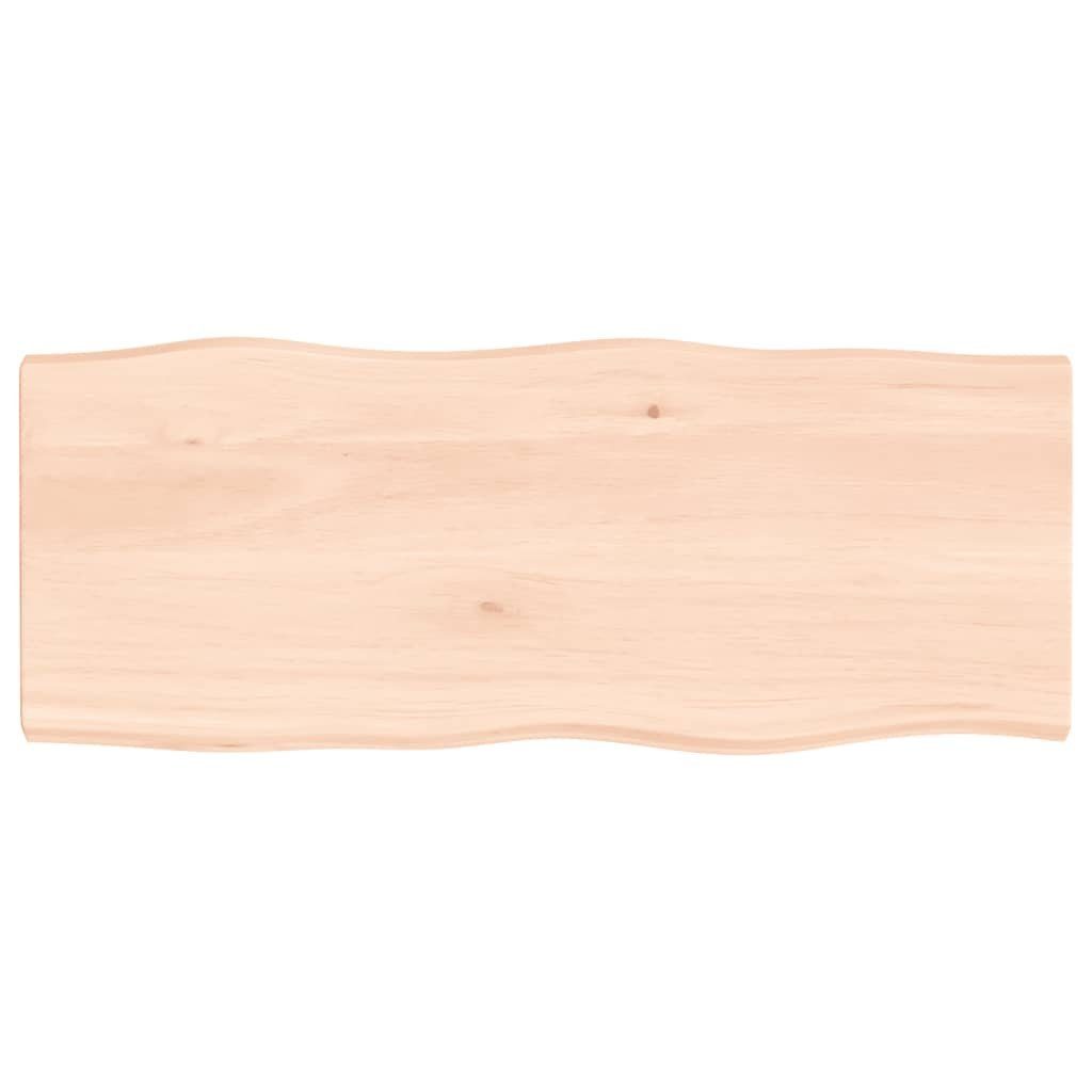 cm (1 Unbehandelt Massivholz Baumkante St) Tischplatte furnicato 100x40x(2-4)