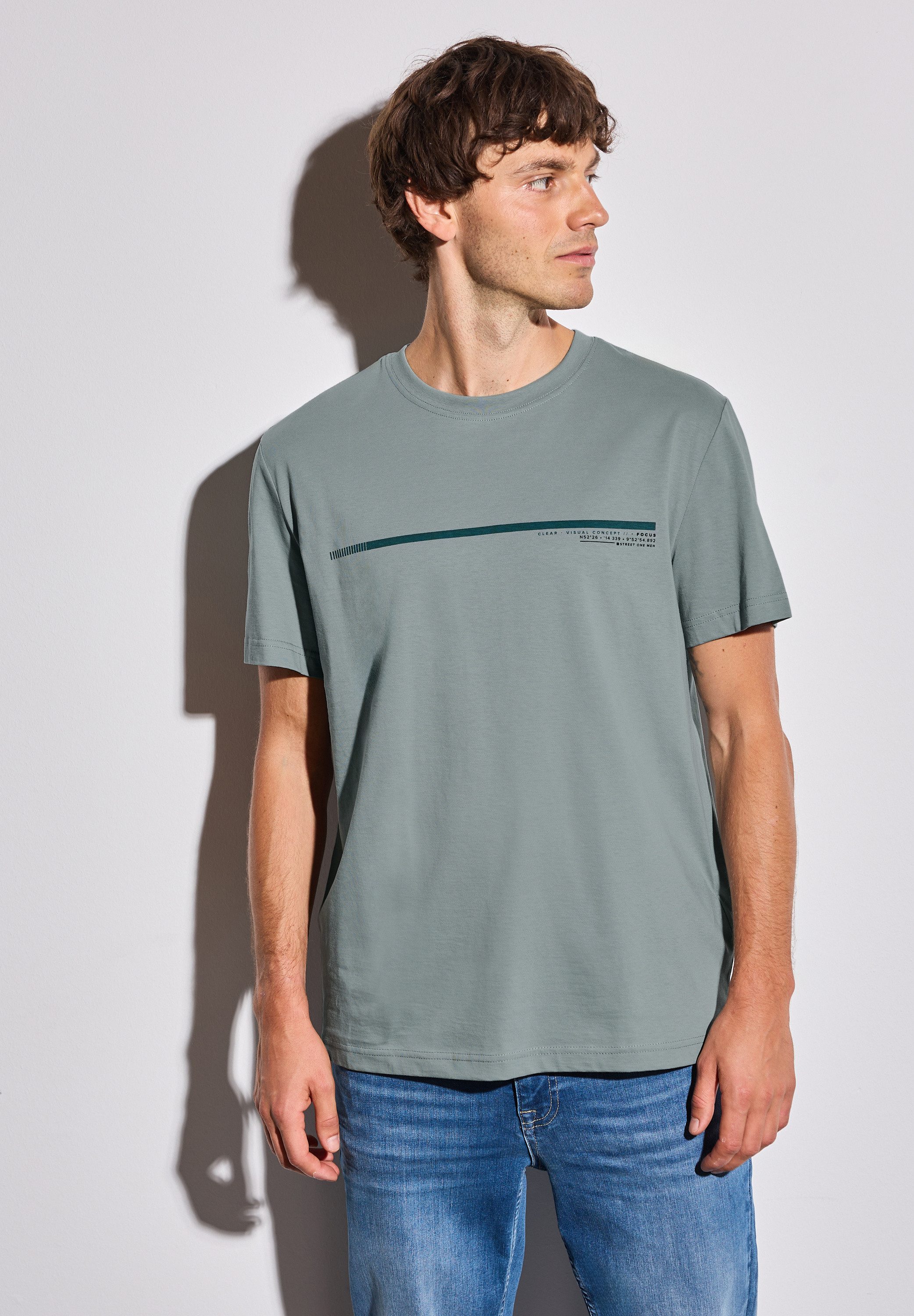 STREET ONE MEN T-Shirt, aus reiner Baumwolle günstig online kaufen