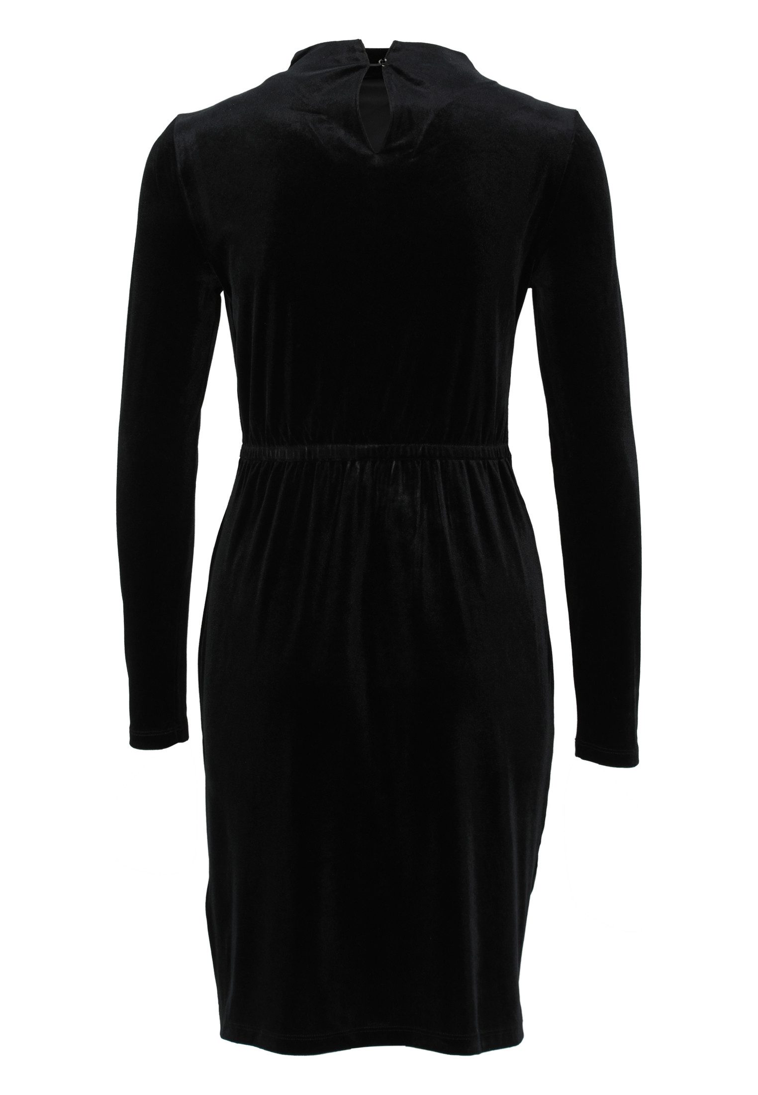 Zero Samtkleid Damen mit Stehkragen drapiert /gerafft