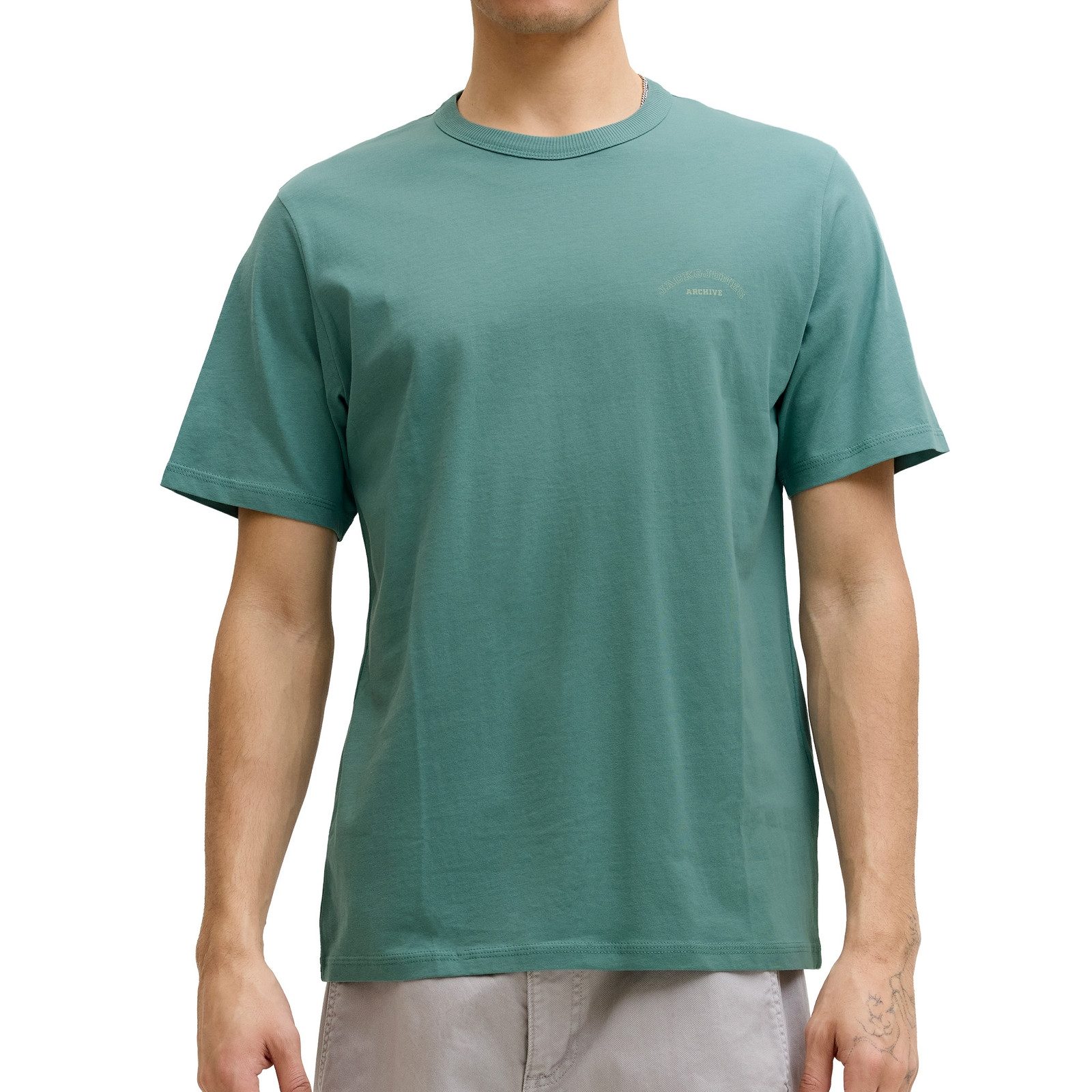 Jack & Jones T-Shirt 3er Pack College Logo Tee SS Crew Neck mit kleinem Markenprint
