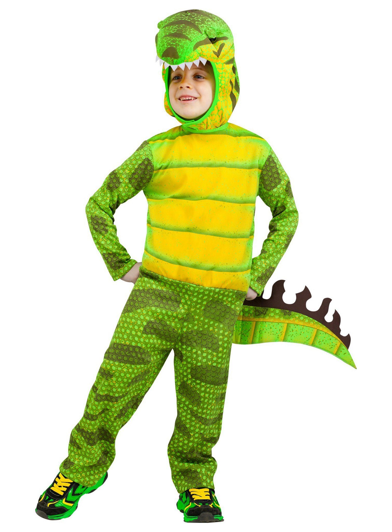 Fun World Kostüm Raptor Dino, Dinosaurier Kostüm für bissige Kerlchen