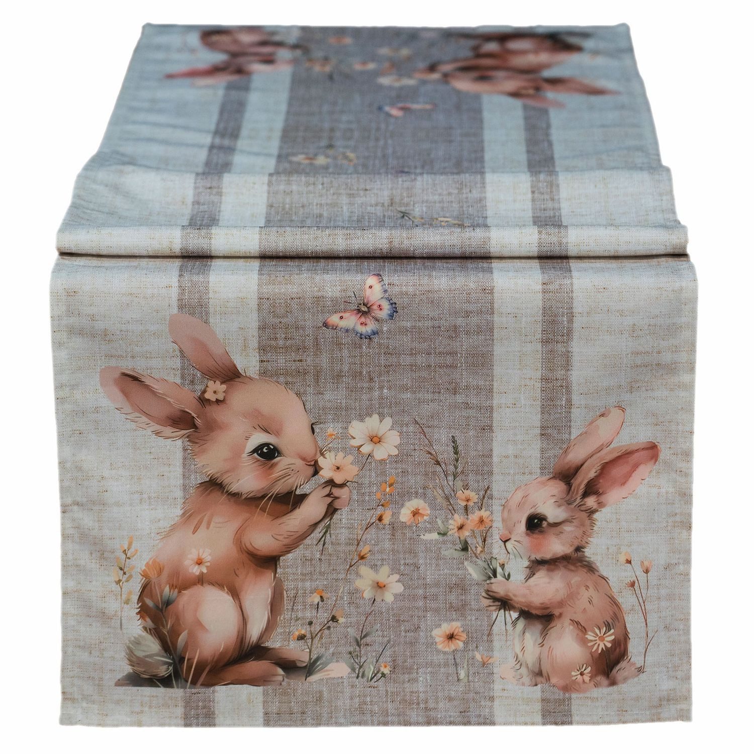 texpot Tischdecke Узкие скатерти Druck Häschen Blumen Osterhasen Ostern (1-tlg)