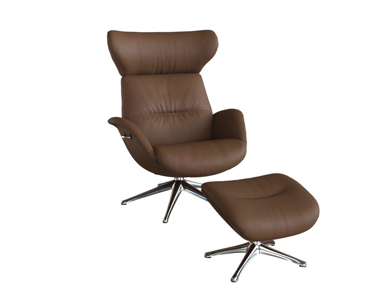 FLEXLUX Relaxsessel Fernsehsessel More, ergonomisch, drehbar, robuster Fuß, Scandi, Rücken- & Kopfteilverstellung, hervorragender Komfort, pflegeleicht