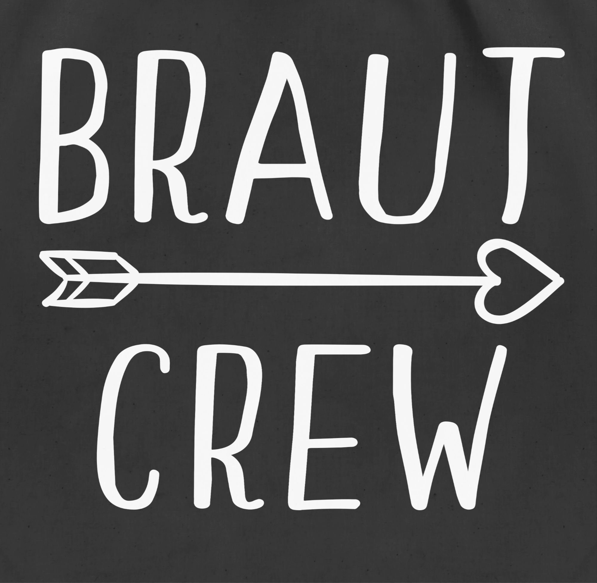 Shirtracer Turnbeutel Braut Crew Pfeile, JGA Junggesellenabschied Frauen