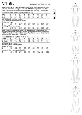 H-Erzmade Kreativset Vogue® Patterns Papierschnittmuster Kleid V1697