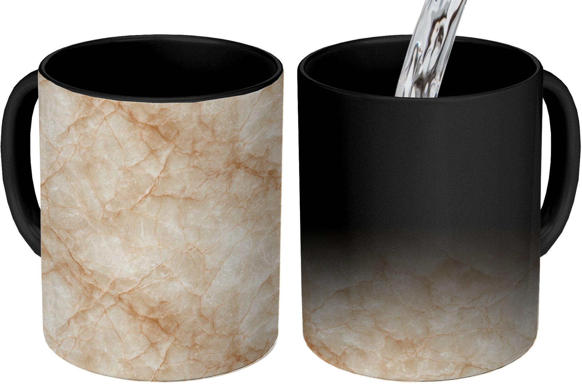 Tasse Kristallstruktur - Braun - Marmor