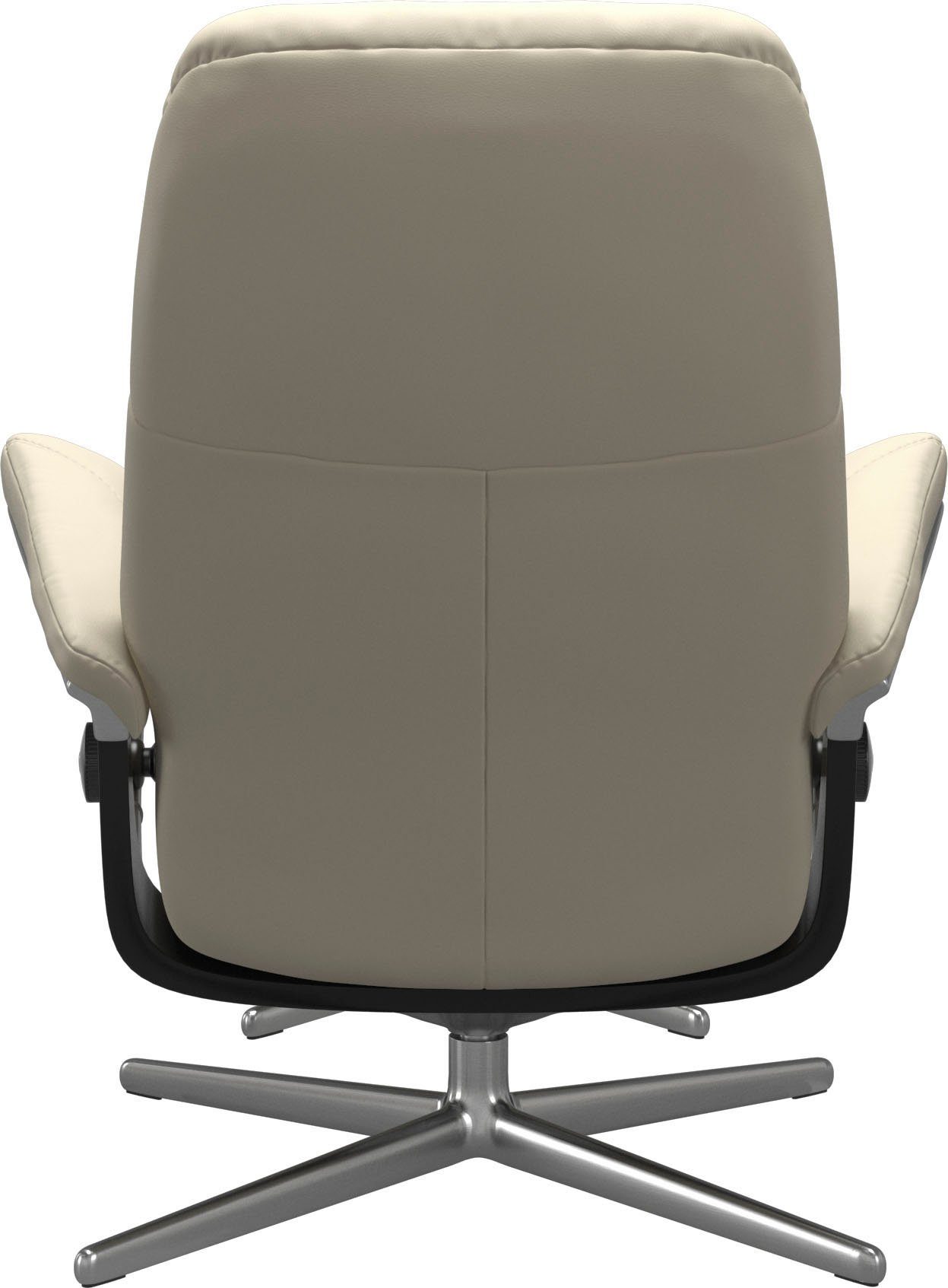Stressless® Relaxsessel Consul (Set, Relaxsessel mit Hocker), mit Hocker, mit Cross Base, Größe S, M & L, Holzakzent Schwarz