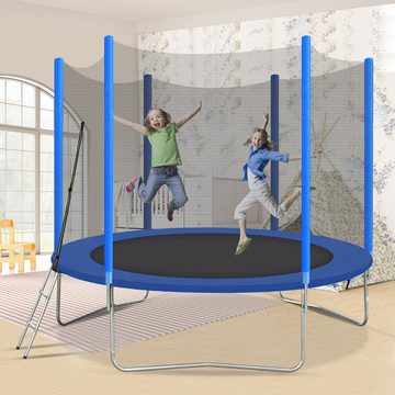 EXTSUD Kindertrampolin Kindertrampolin, 10ft verzinktem Stahl Runde Trampolin mit Treppe, Ø 308 cm