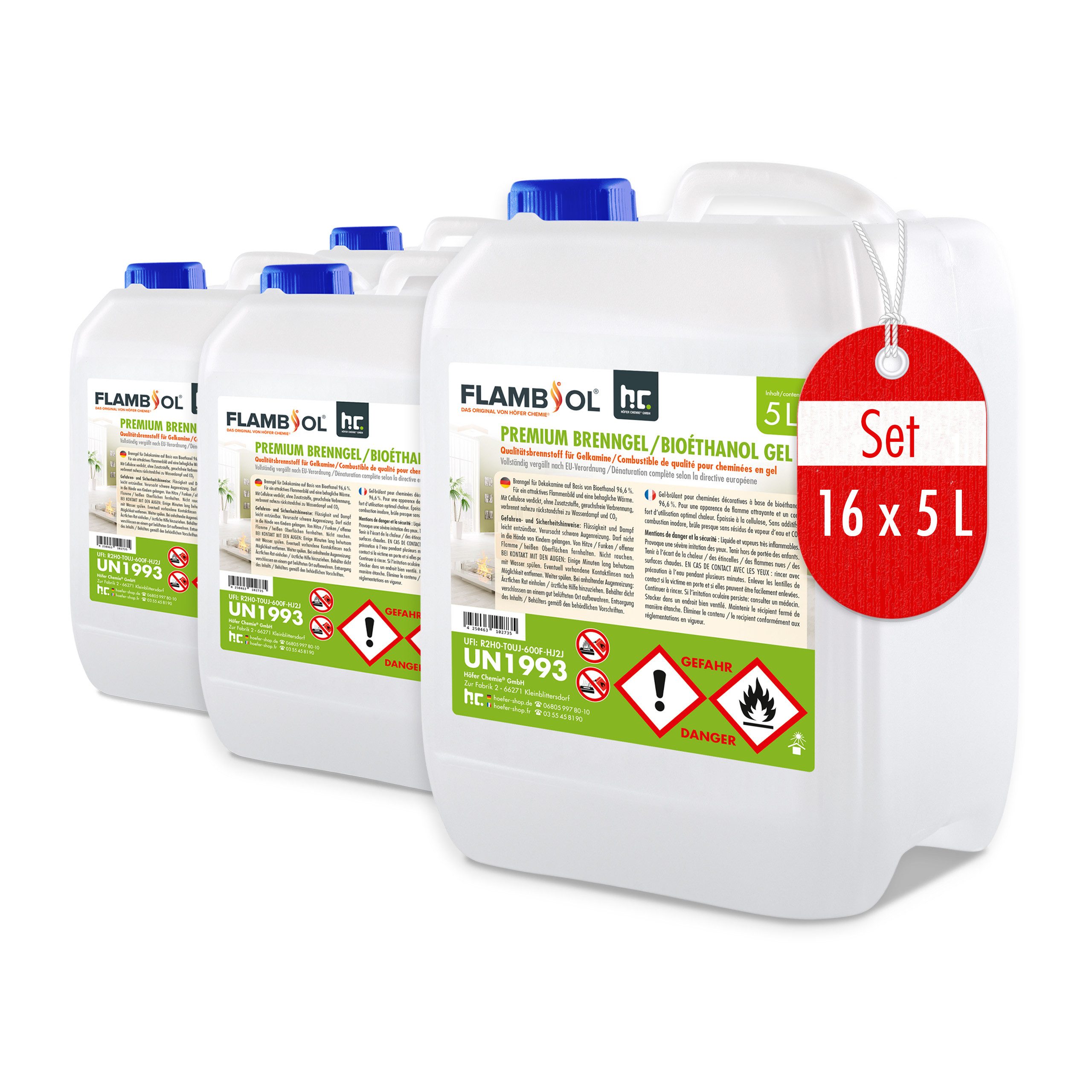 Höfer Chemie GmbH Bioethanol 16x 5 günstig online kaufen