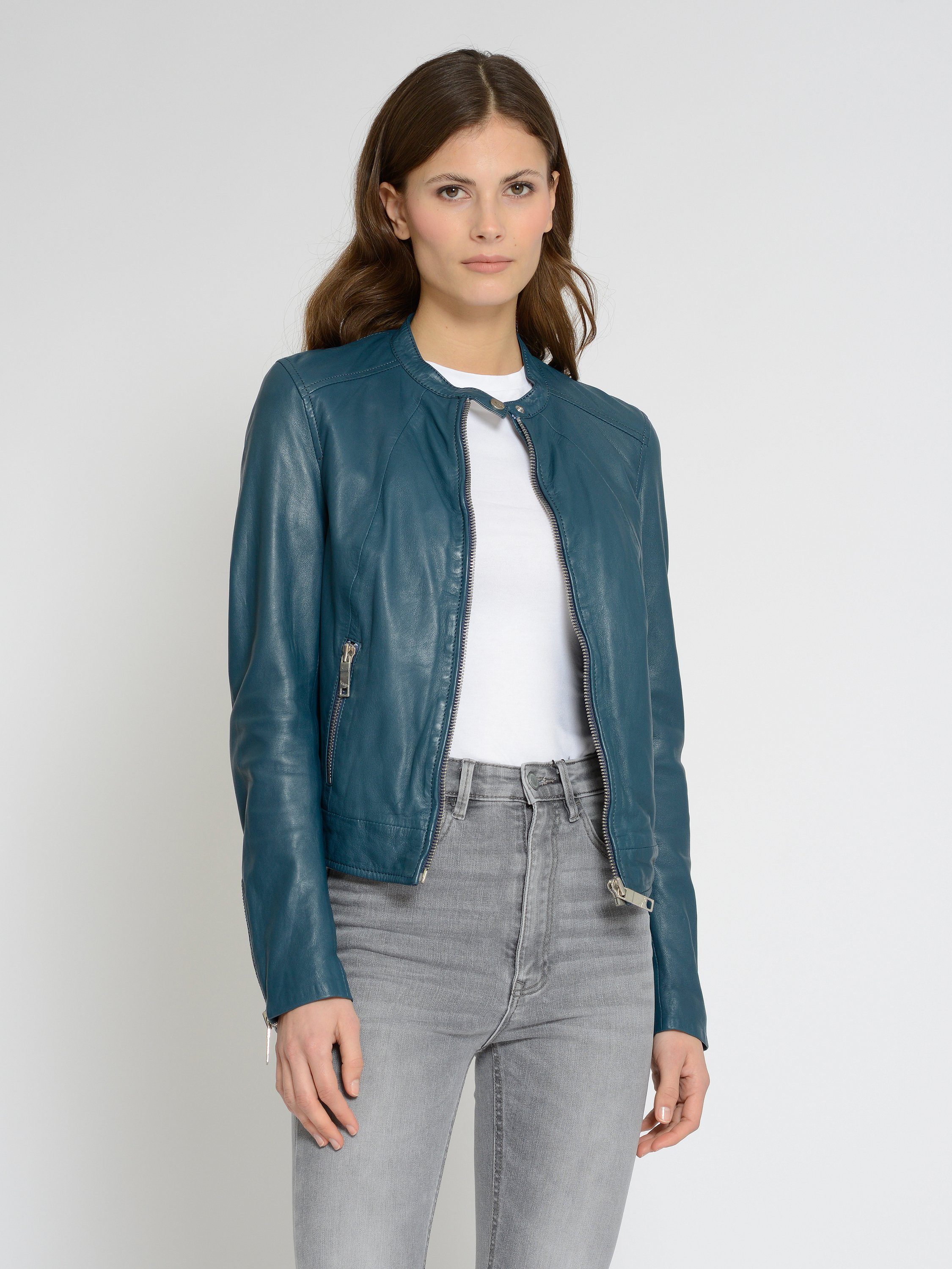 Maze Lederjacke Grenada petrol blue