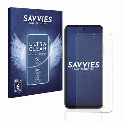 Savvies Schutzfolie für Huawei P smart 2021, Displayschutzfolie, 6 Stück, Folie klar