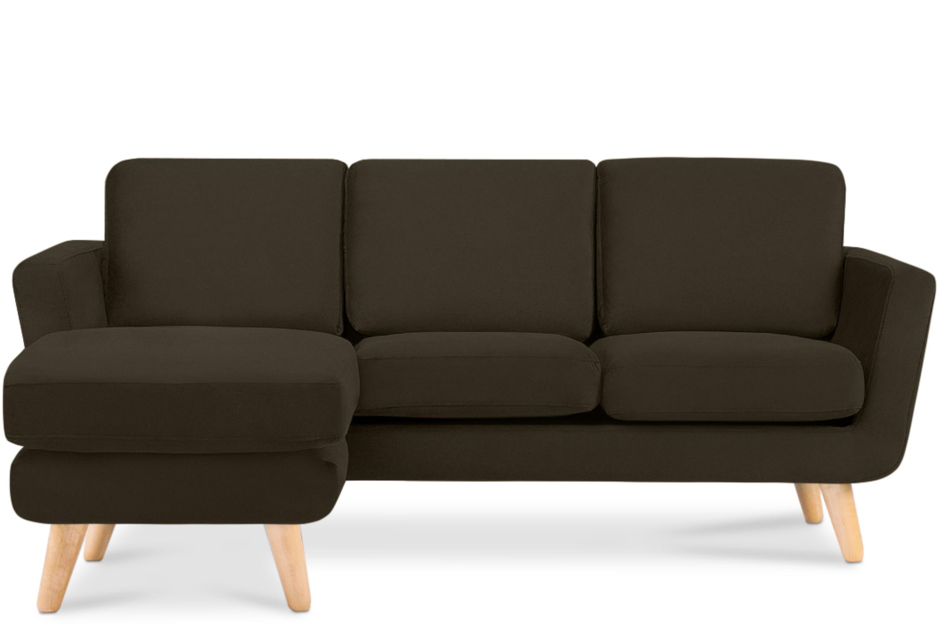 KONSIMO® Ecksofa TAGIO links, Scandi-Stil, mit Armlehnen, Made in Europe, G günstig online kaufen