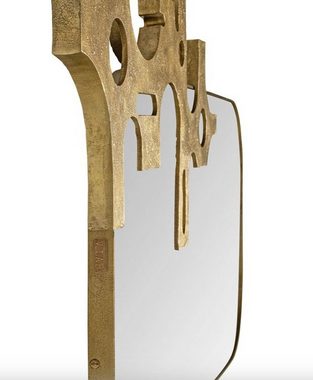Casa Padrino Spiegel Luxus Designer Spiegel Bronze - Gold Optik 81 x 54 cm - Art Design