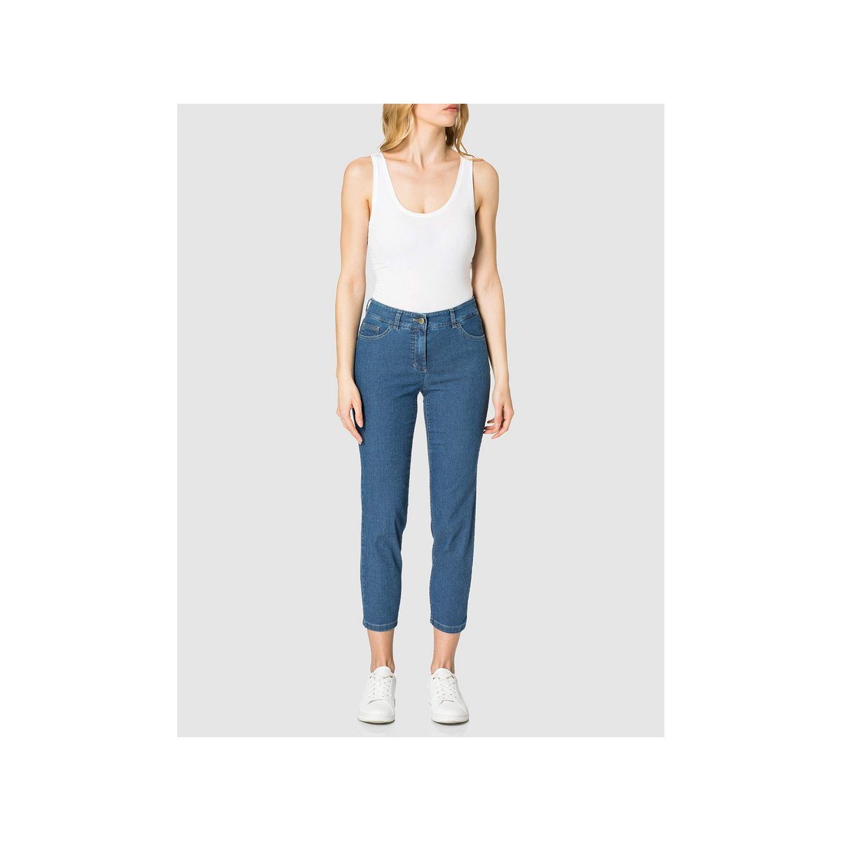 GERRY WEBER 87300 (1-tlg) BLUE regular DENIM Slim-fit-Jeans blau