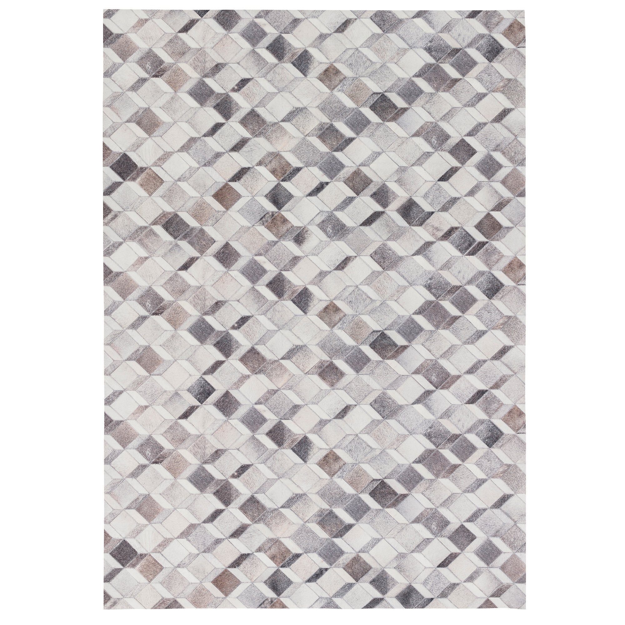 Pergamon Designteppich Kunstfaser Patchwork Tierfell 3D Optik, Rechteckig, Höhe: 7 mm