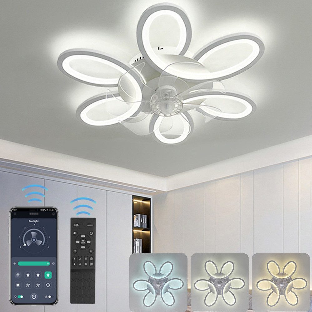 Lapamax Deckenventilator Deckenventilator Mit Lampe Dimmbar günstig online kaufen