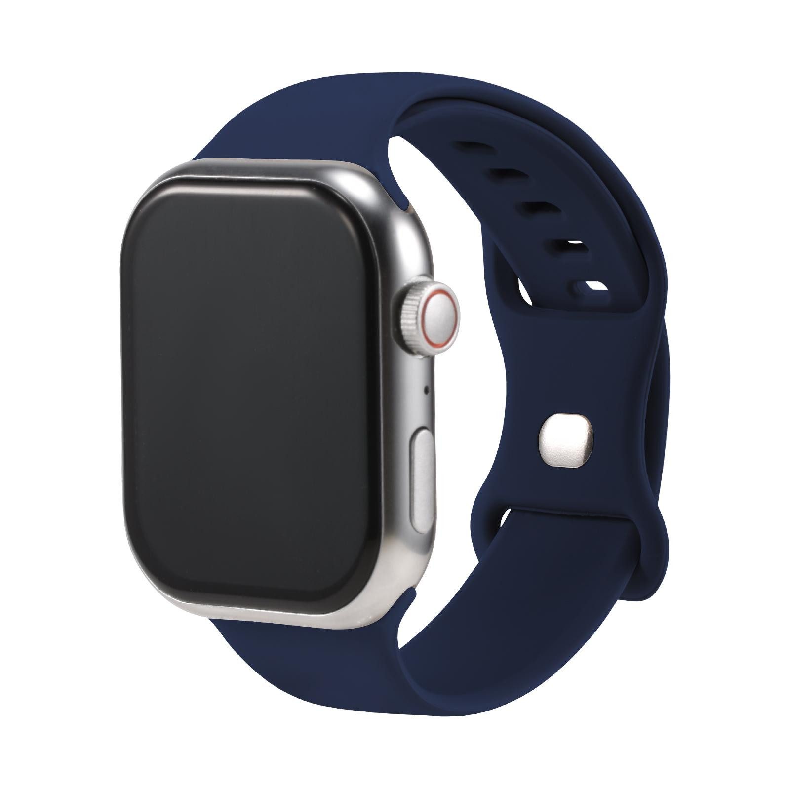 CoolGadget Smartwatch-Armband Fitnessarmband aus Silikon iWatch, für Apple Watch 1 2 3 4 5 6 7 8 9 10 11 SE 1 2 3 38 40 41 42 mm