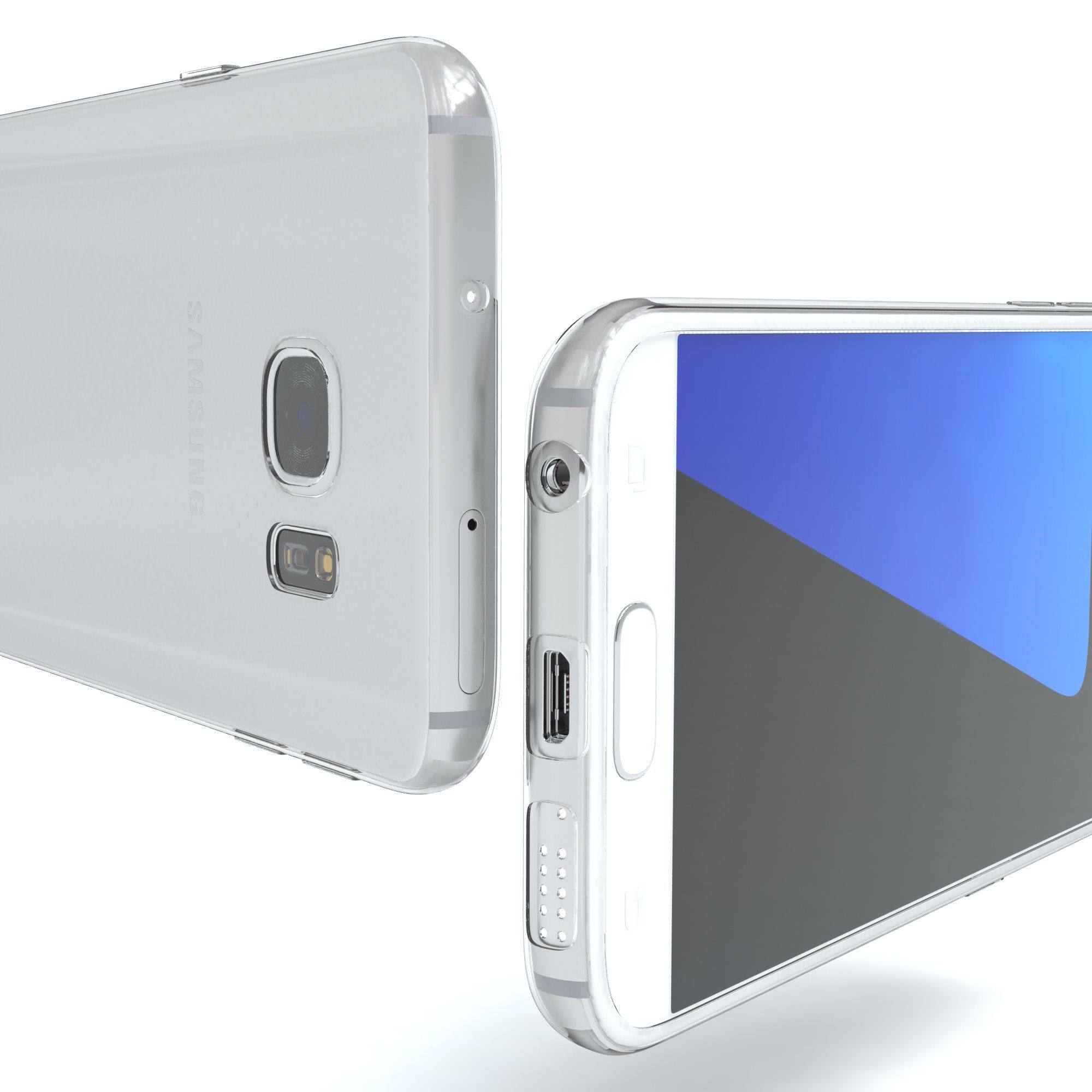 EAZY CASE Handyhülle Slimcover Clear für Samsung Galaxy S7 5,1 Zoll, durchsichtige Hülle Ultra Dünn Silikon Backcover TPU Telefonhülle Klar