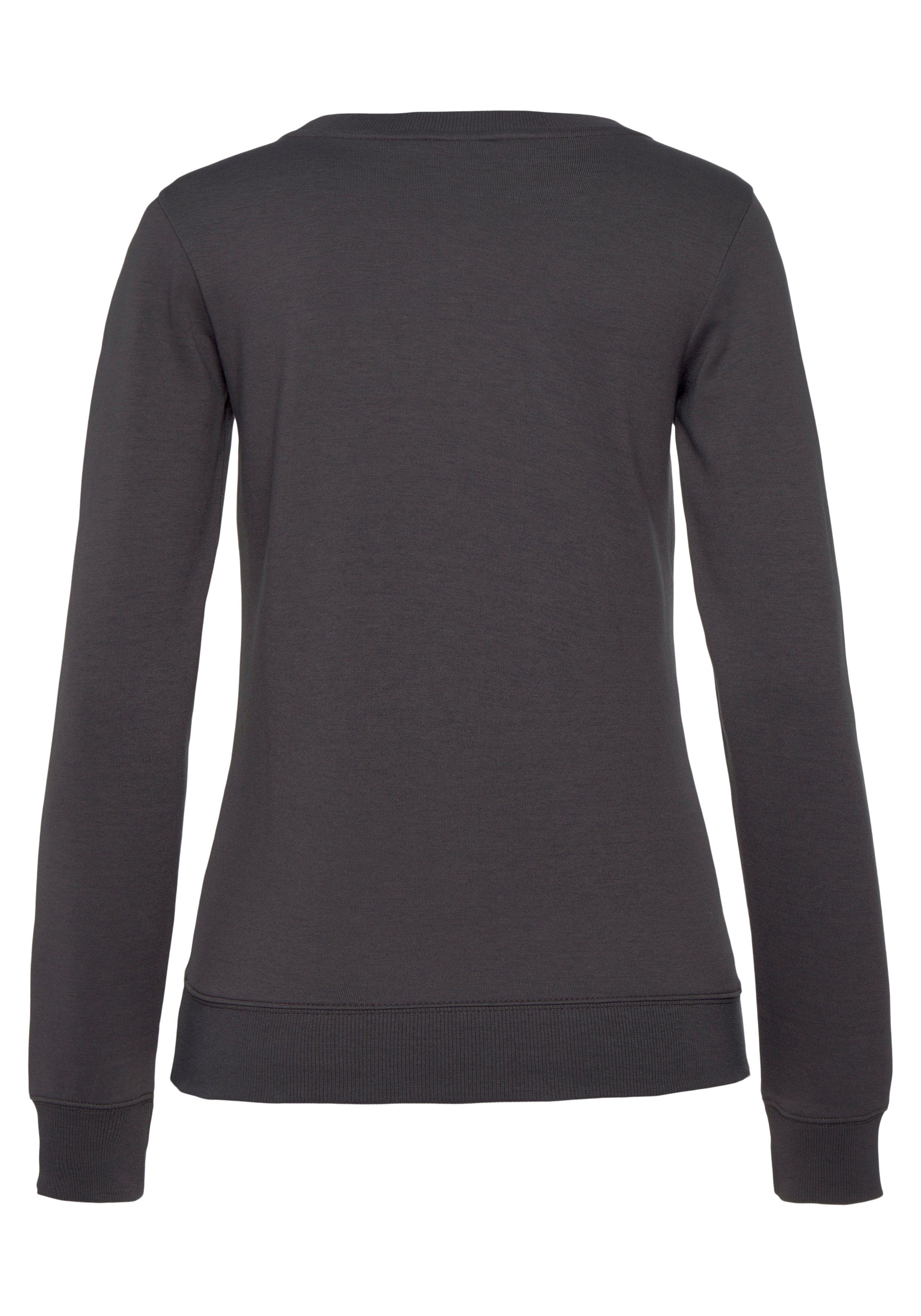 Bench. Loungewear Sweatshirt mit Logodruck und Stickerei, Loungewear
