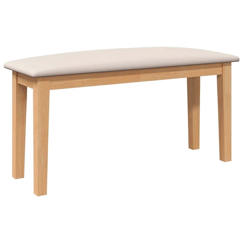 vidaXL Essbank Bank 90 cm Massivholz Gummibaum