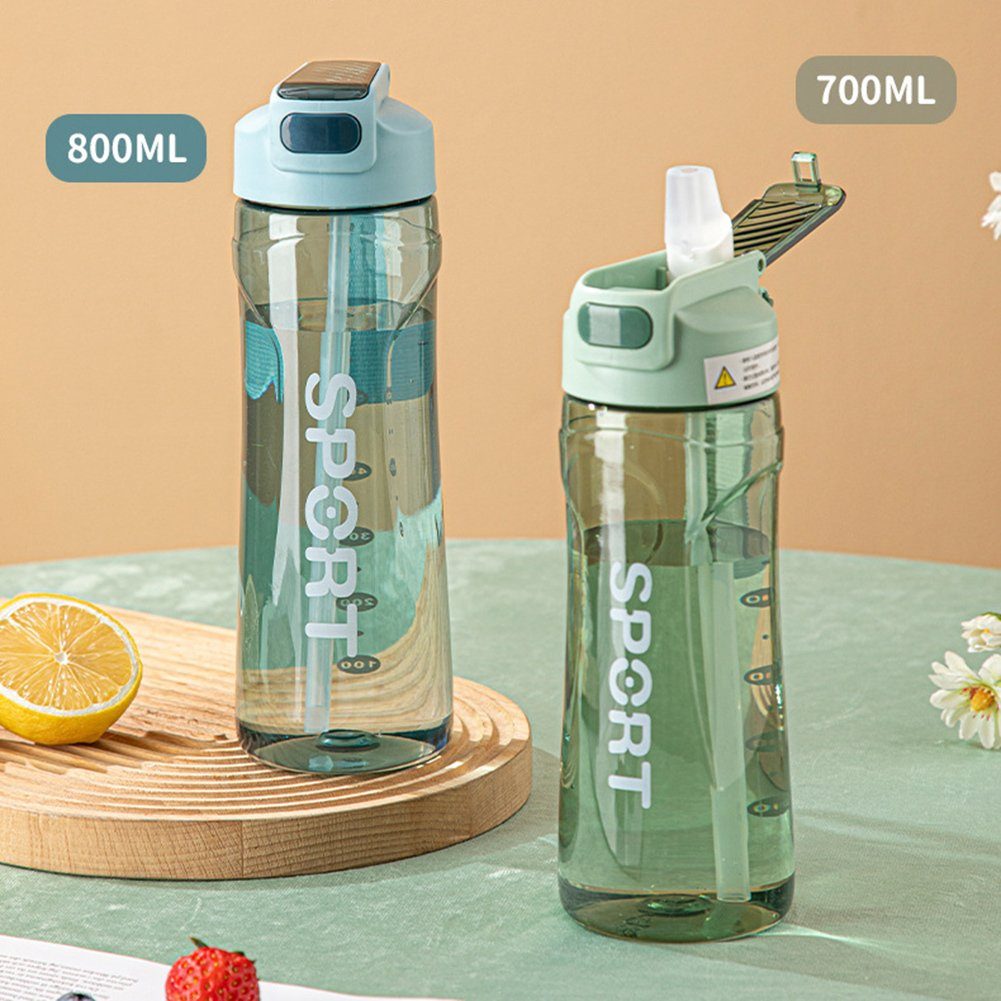 Trinkflasche Stroh-Sport-Wasserbecher, Blusmart green Personalisierter Ml/800 800ml light 700 Trinkflasche Ml