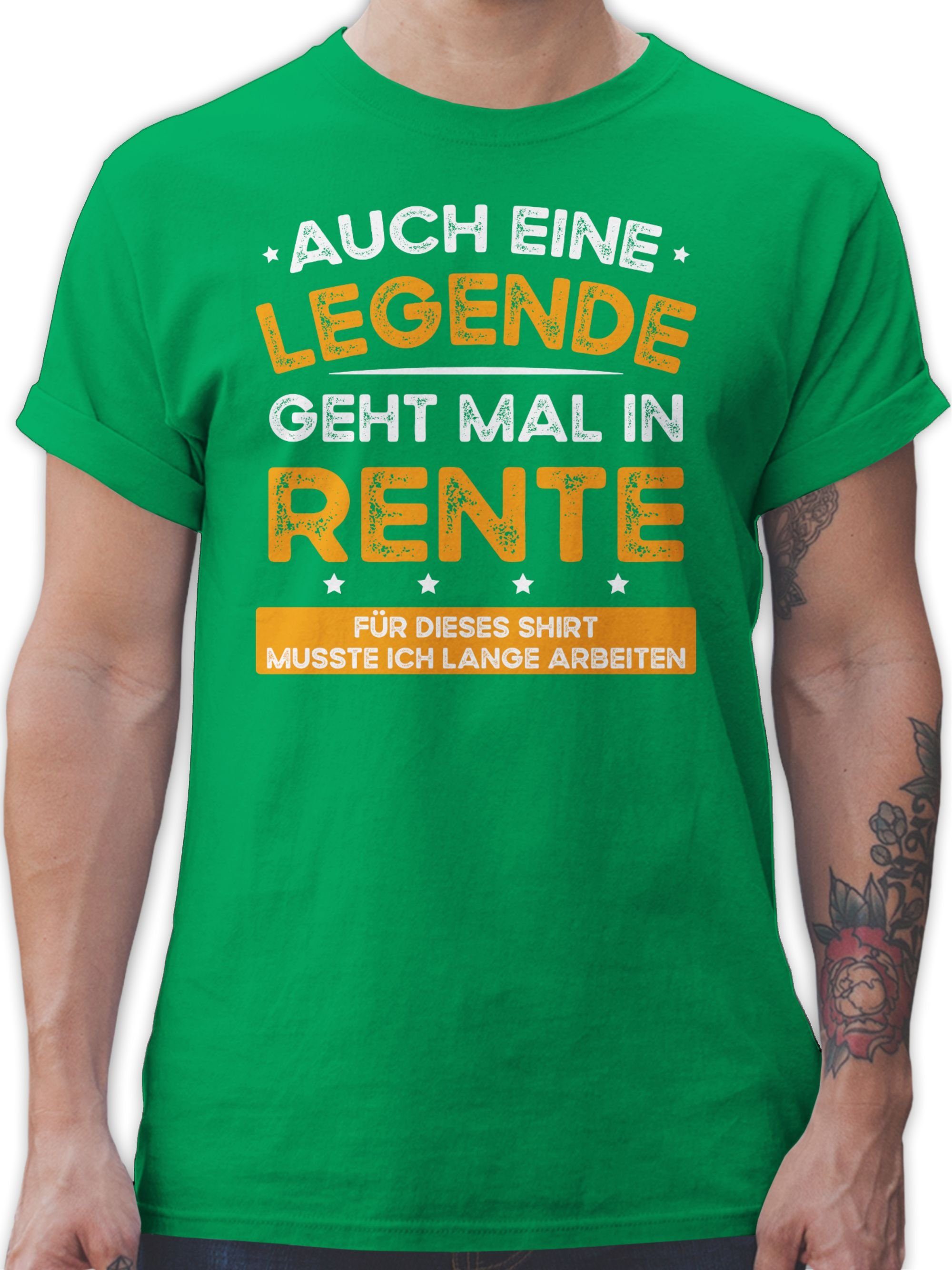Shirtracer T-Shirt Auch eine Legende geht mal in Rente Rentner Geschenk 02 Grün | T-Shirts