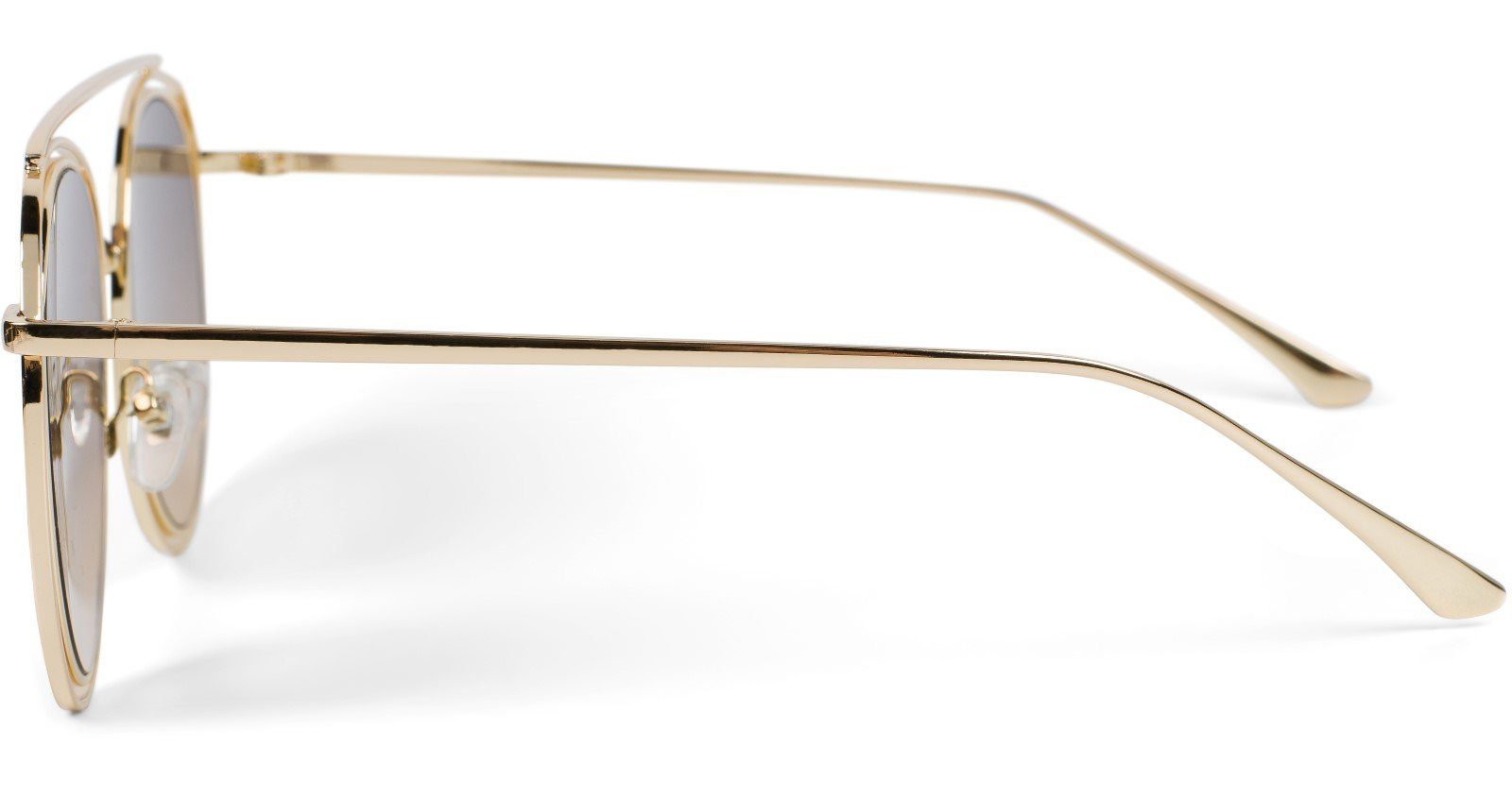 styleBREAKER Sonnenbrille (1-St) / Gold Verlauf Getönt Glas Grau Gestell