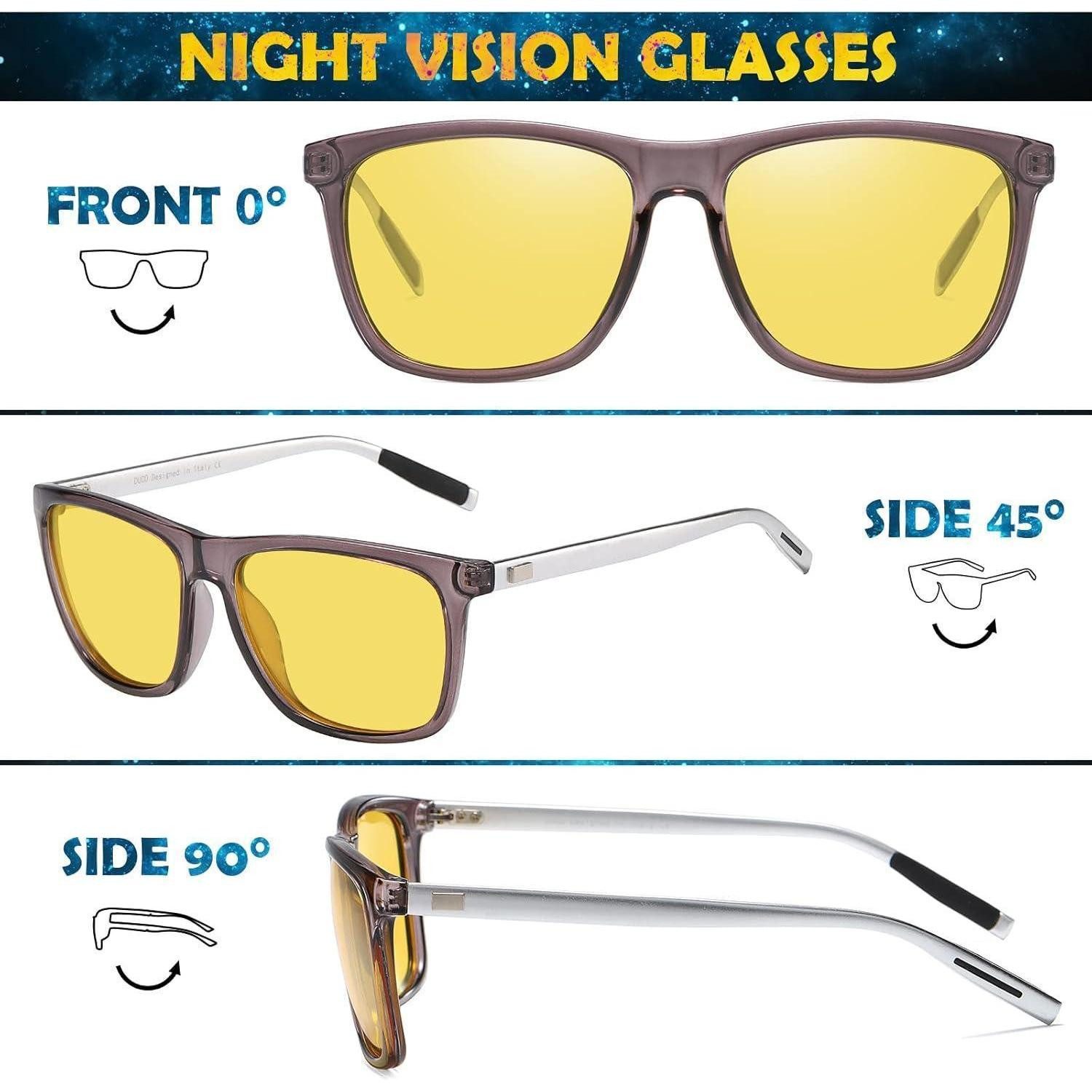 LuxusKollektion Sonnenbrille Nachtsichtbrille für Autofahrer polarisierte gelbgetönte Gläser