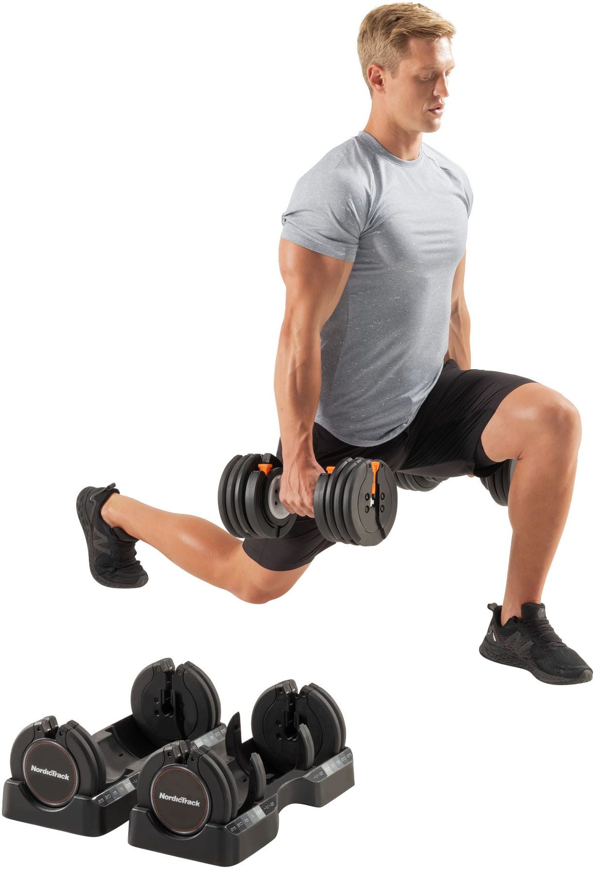 NordicTrack Hantel-Set NordicTrack-Hanteln mit einstellbarer Last (2 x 25 kg)