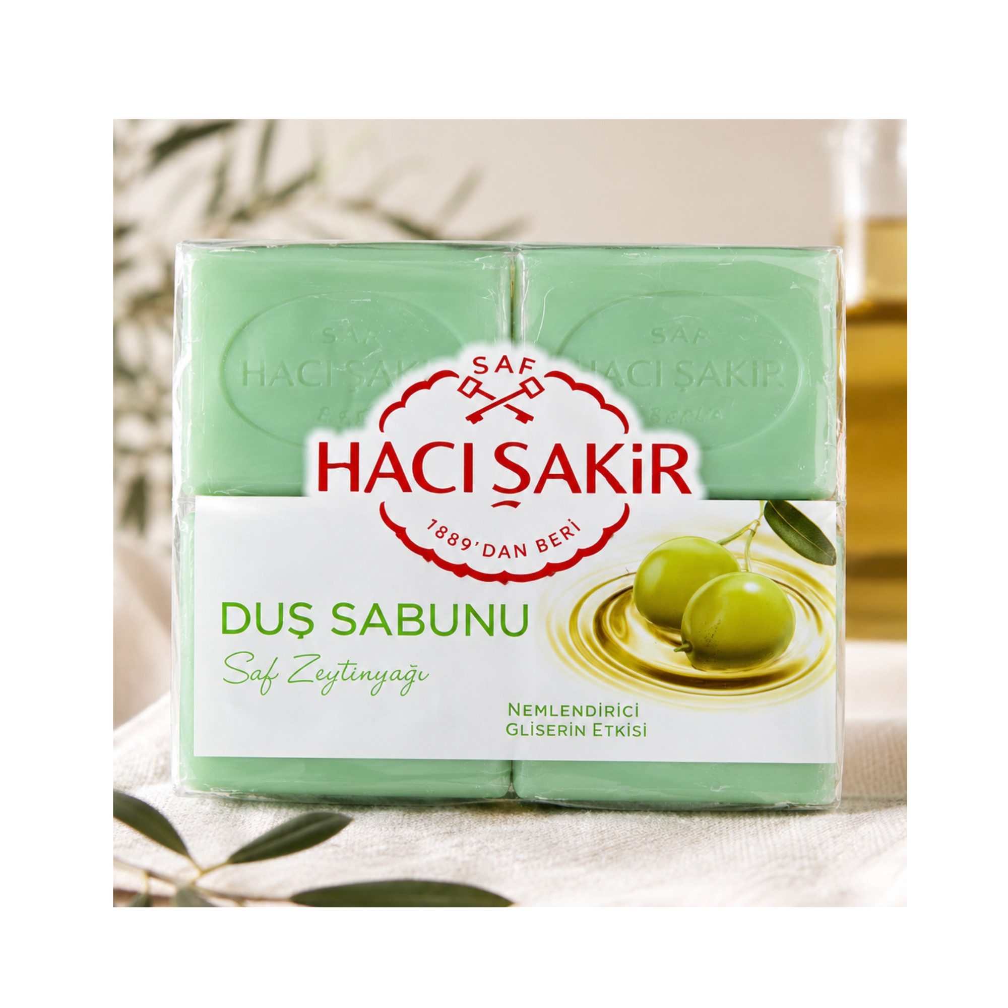 Haci Sakir Seifen-Set Pflegeseife »Haci Sakir« mit Olivenöl und Glycerin 4x125 g, 4-tlg., gut schäumend u. pflegend
