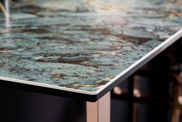 riess-ambiente Konsolentisch ATLANTIS 100cm türkis / roségold (Einzelartikel, 1-St), Keramik · Glas · Metall · Marmor-Optik · Flur · Modern Design
