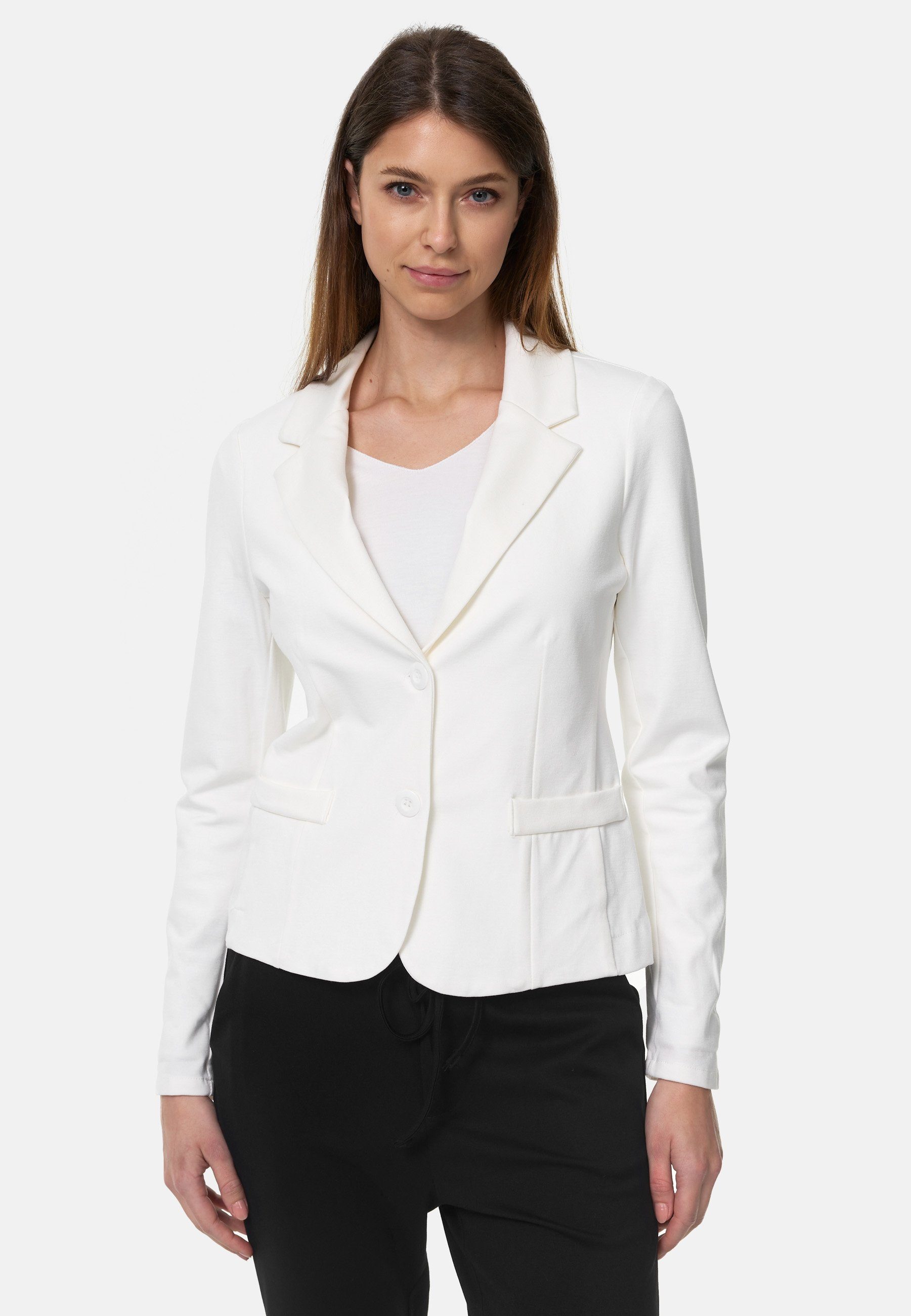 Rayshyne Kurzblazer PM-011 (Sportliches Sakko Business Blazer mit Reverskragen)