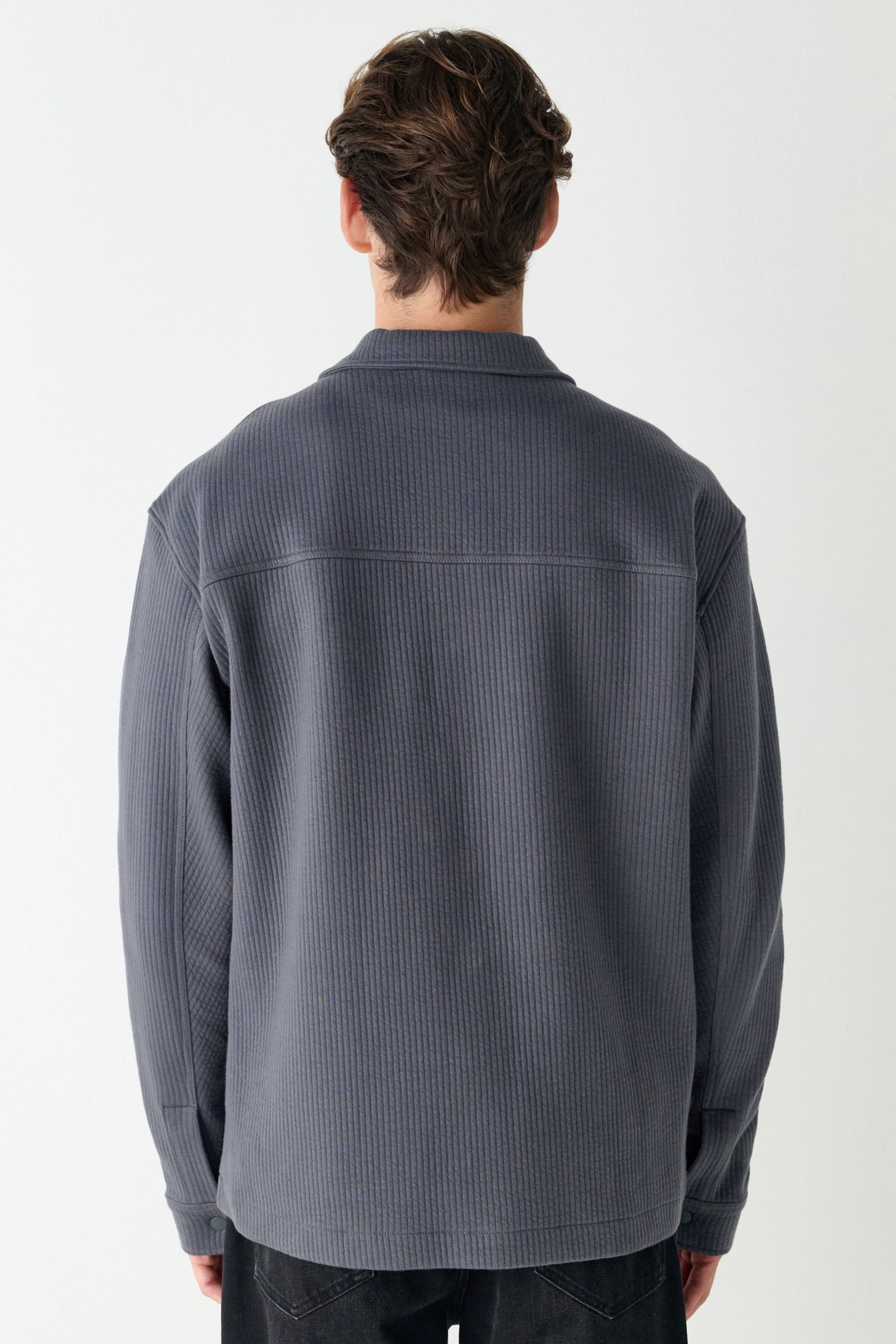 Next Hemdjacke Hemdjacke mit Druckknöpfen und linearer Struktur (1-St) günstig online kaufen