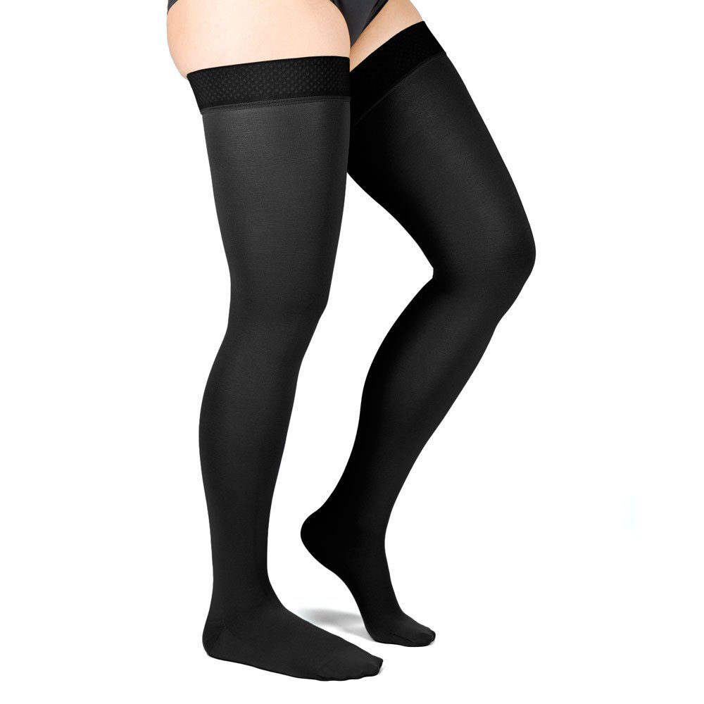 COMPRESSANA Strumpfhose Compressana Leganza Schenkelstrümpfe CCL2 mit Nopp