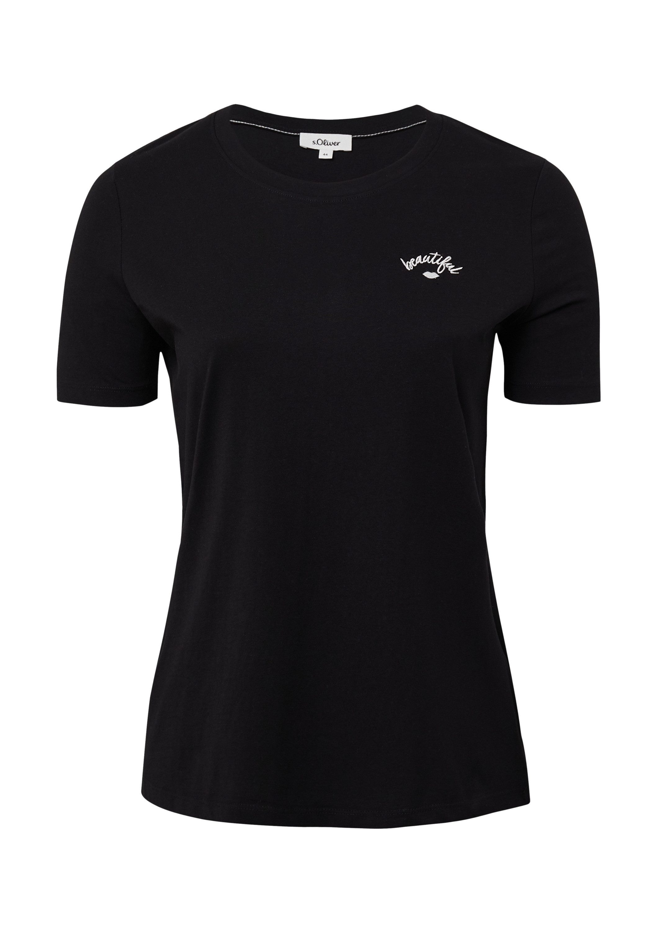 s.Oliver Kurzarmshirt T-Shirt Jersey-Shirt aus Baumwolle günstig online kaufen